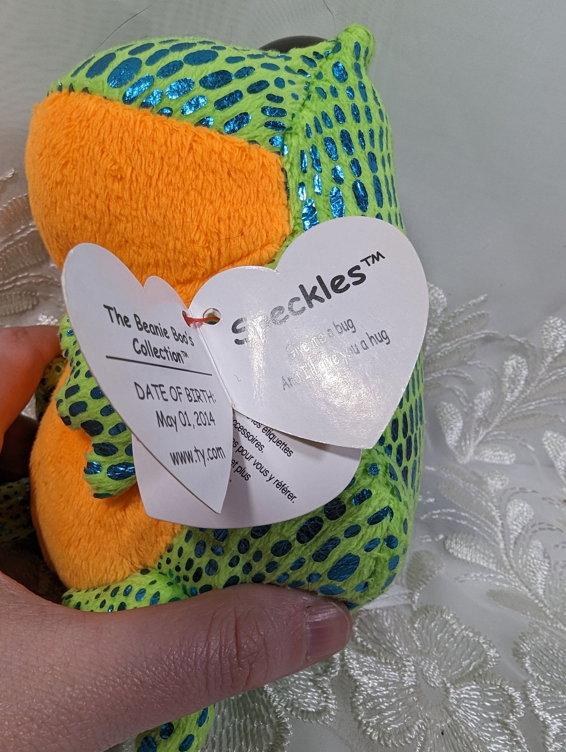 Ty Beanie Boo - Speckles The Frog (6 in) Non - mint Tag, scuffed eyes - Vintage Beanies Canada