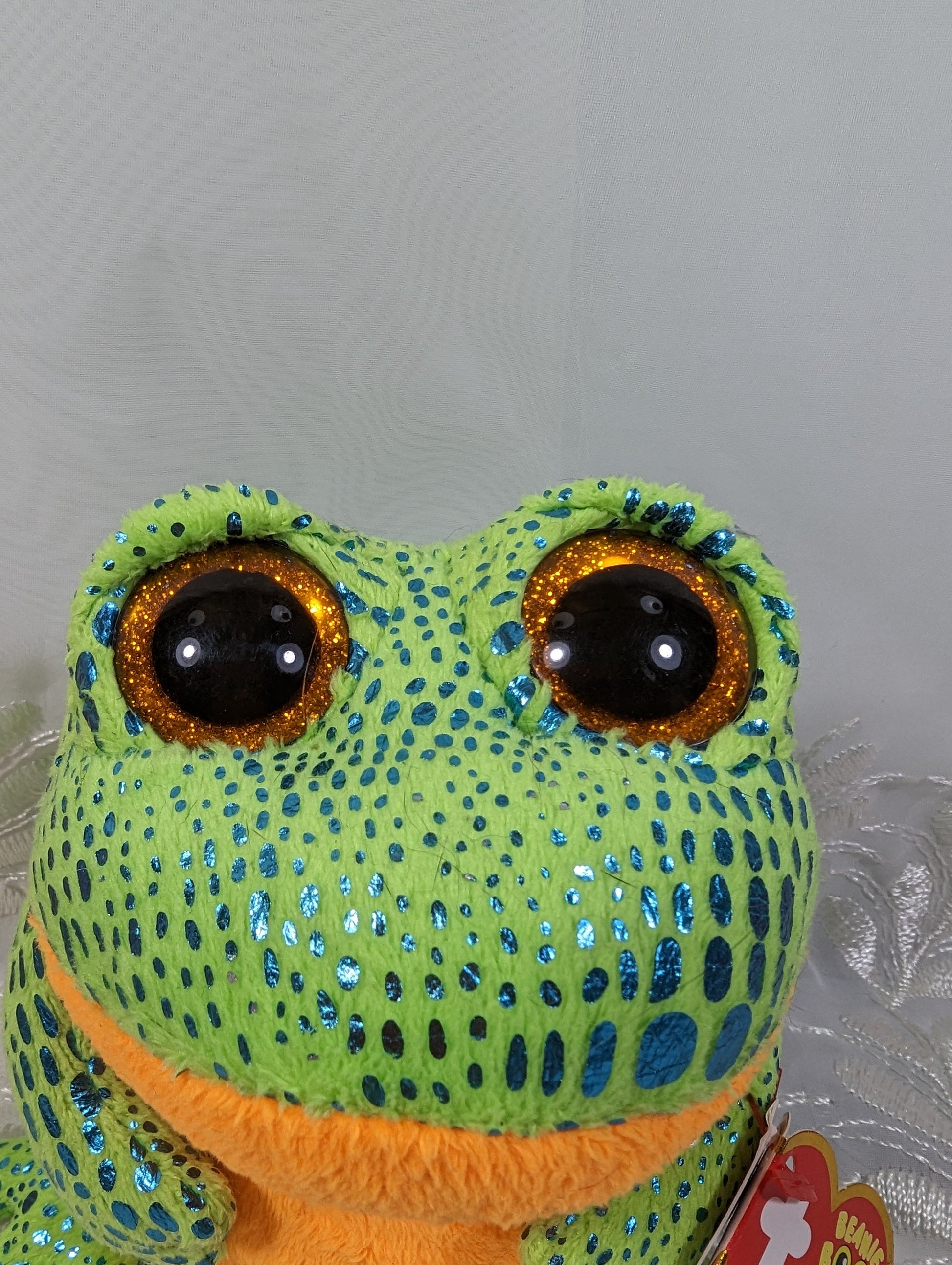 Ty Beanie Boo - Speckles The Frog (6 in) Non - mint Tag, scuffed eyes - Vintage Beanies Canada