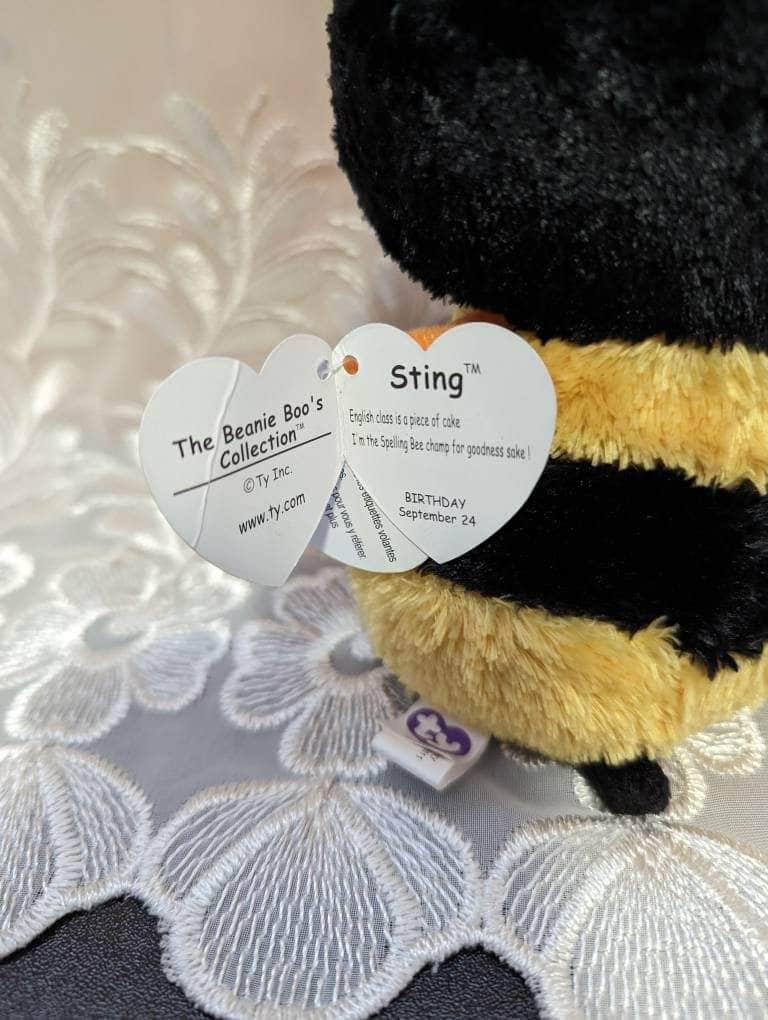Ty Beanie Boo - Sting The Bumblebee - Purple Tag First Generation (6in) Non-mint Tags - Vintage Beanies Canada