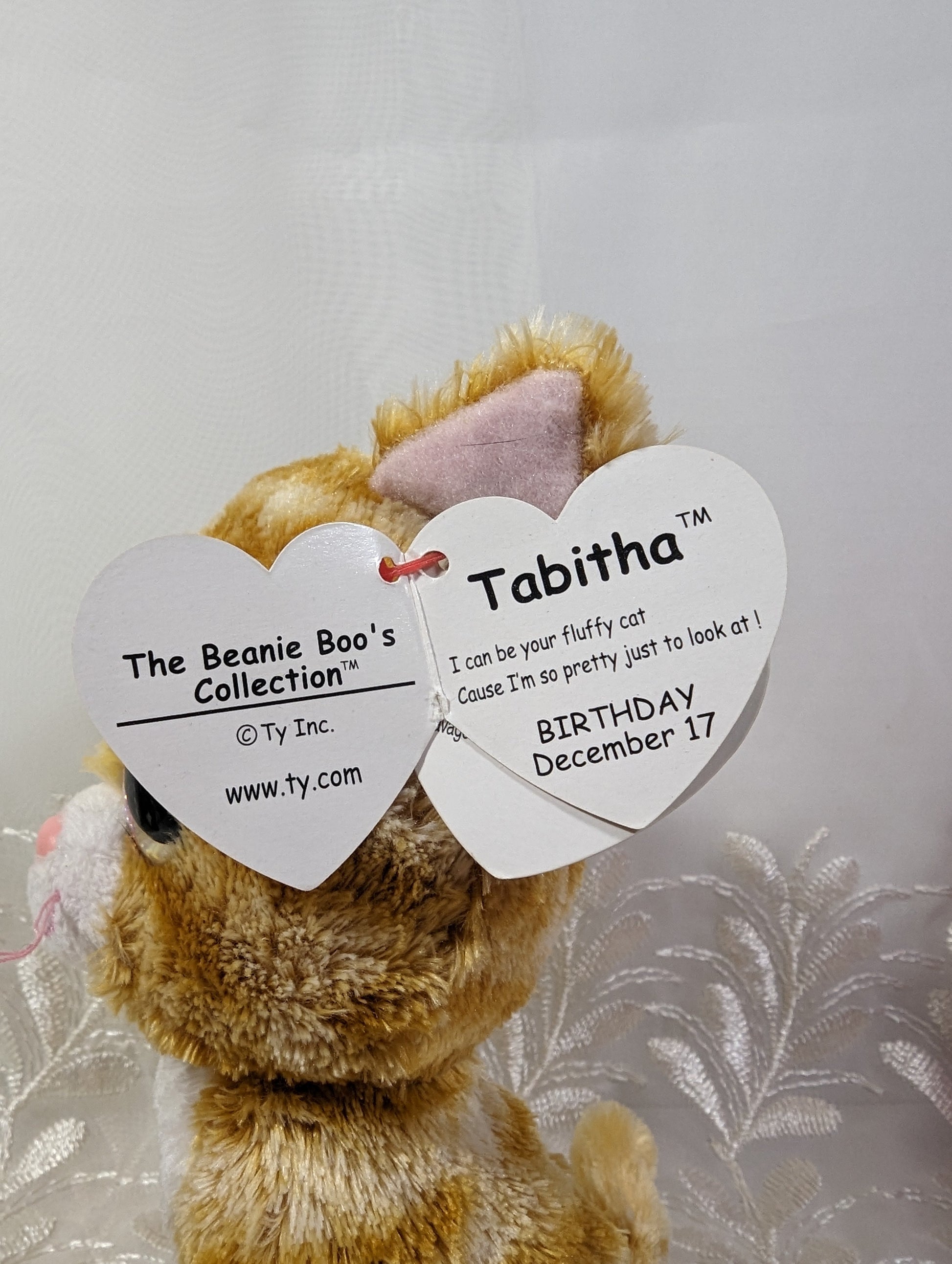Ty Beanie Boo - Tabitha The Orange Tabby Cat (6 in) Near mint tag - Vintage Beanies Canada