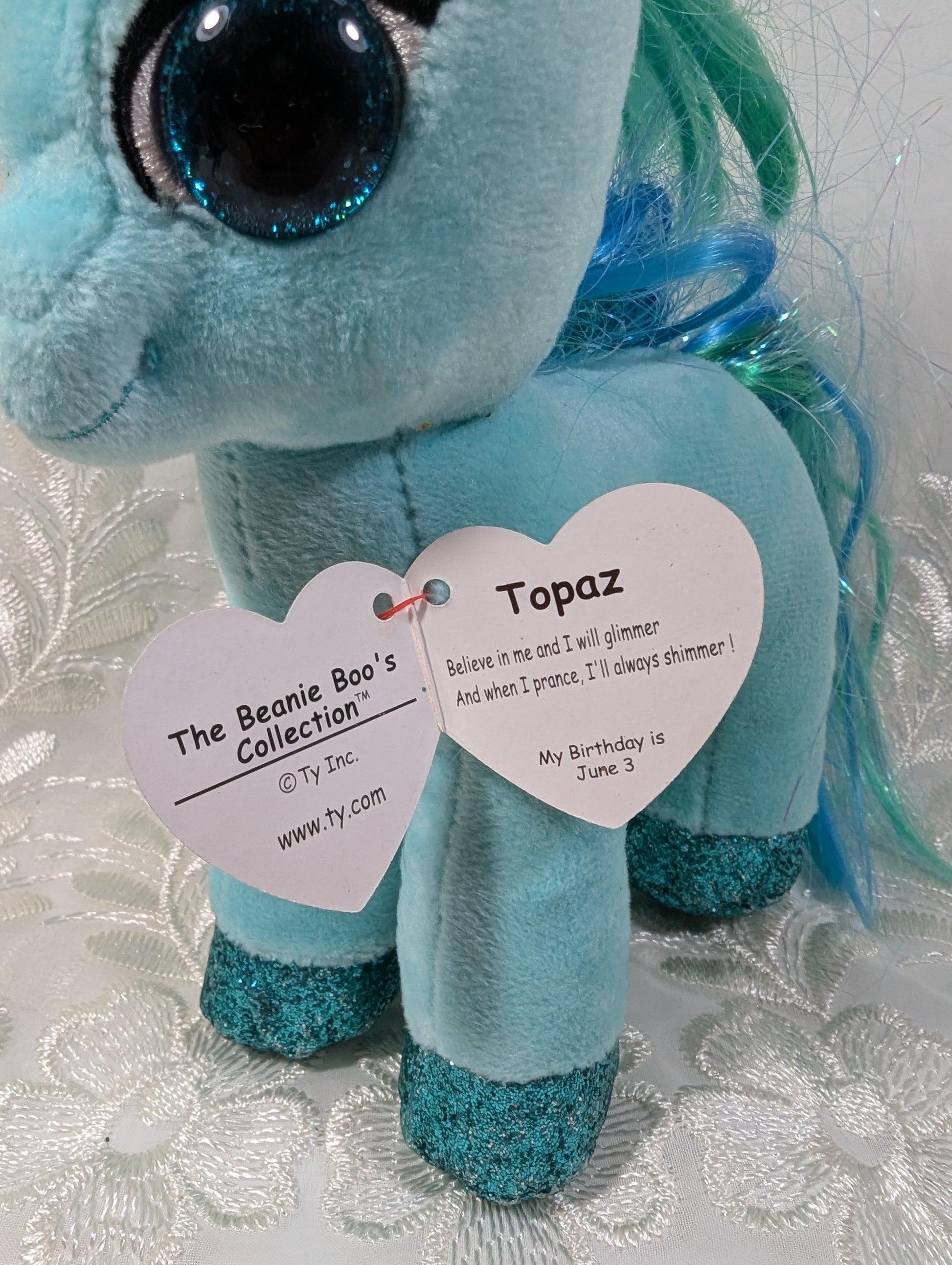 Ty Beanie Boo - Topaz the Pony (7 in) - Vintage Beanies Canada