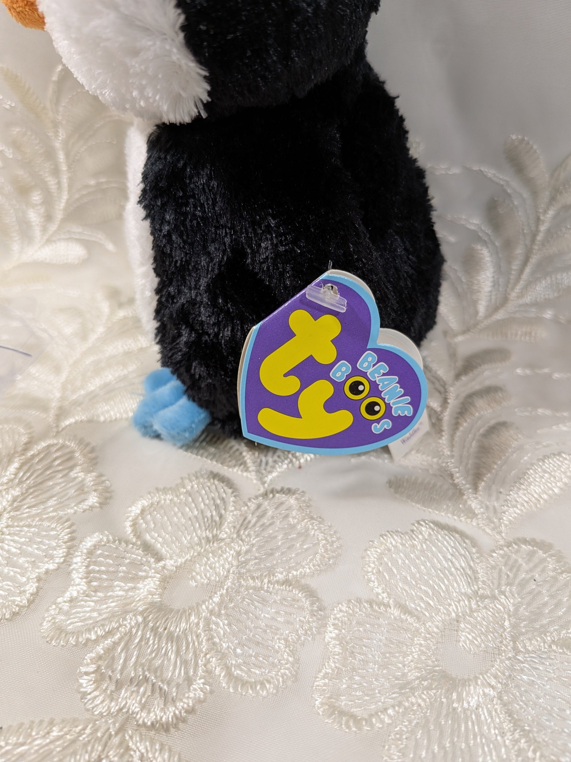 Ty Beanie Boo - Waddles The Penguin (6 in) *Rare* First Generation, Purple Tag - Vintage Beanies Canada