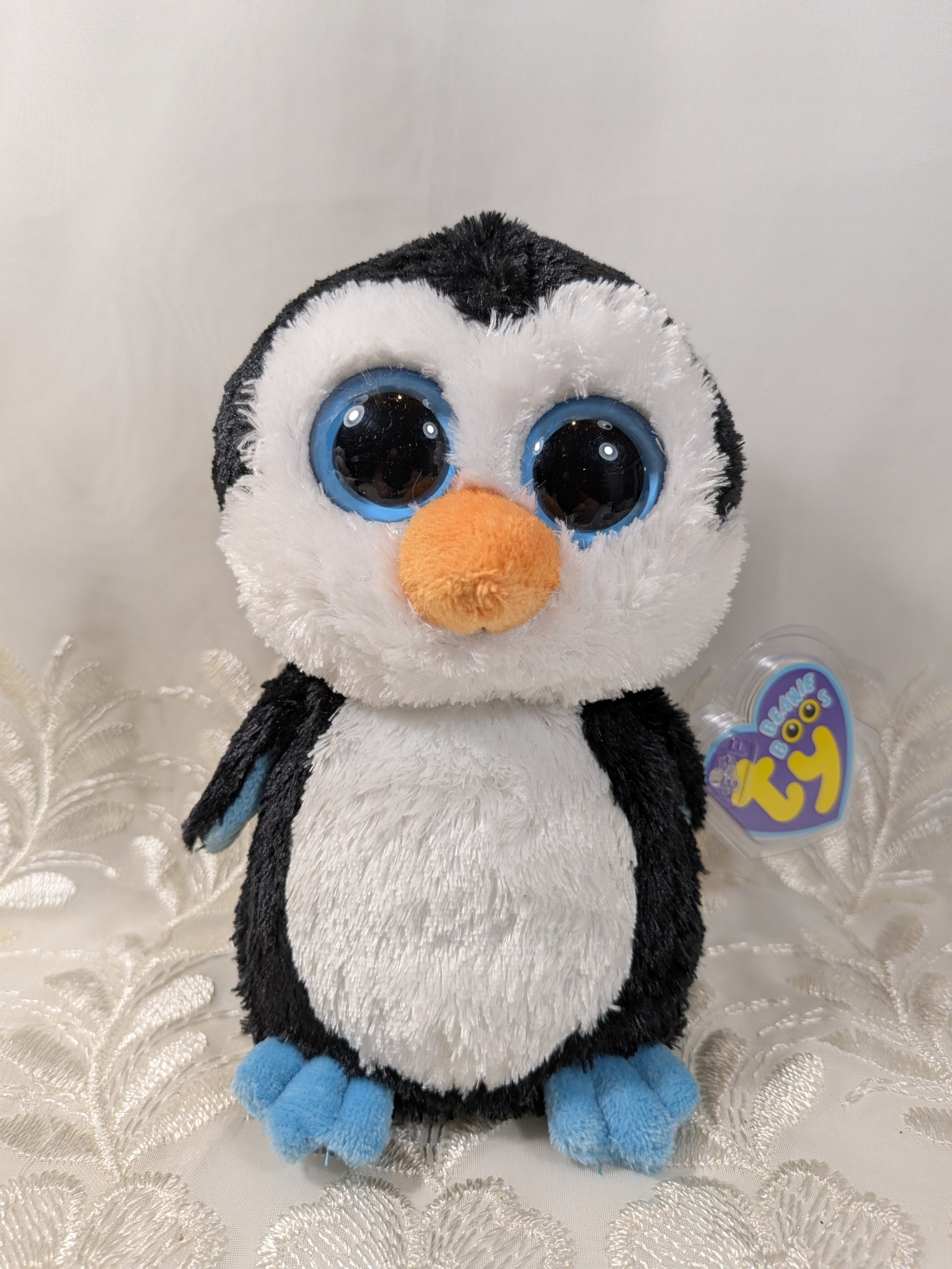 Ty Beanie Boo - Waddles The Penguin (6 in) *Rare* First Generation, Purple Tag - Vintage Beanies Canada