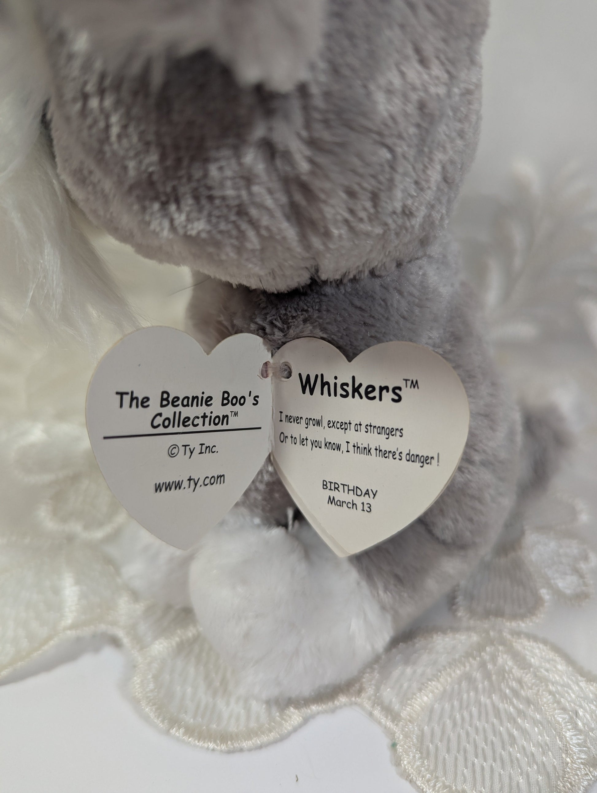 Ty Beanie Boo - Whiskers The Gray Schnauzer Dog (6in) - Vintage Beanies Canada