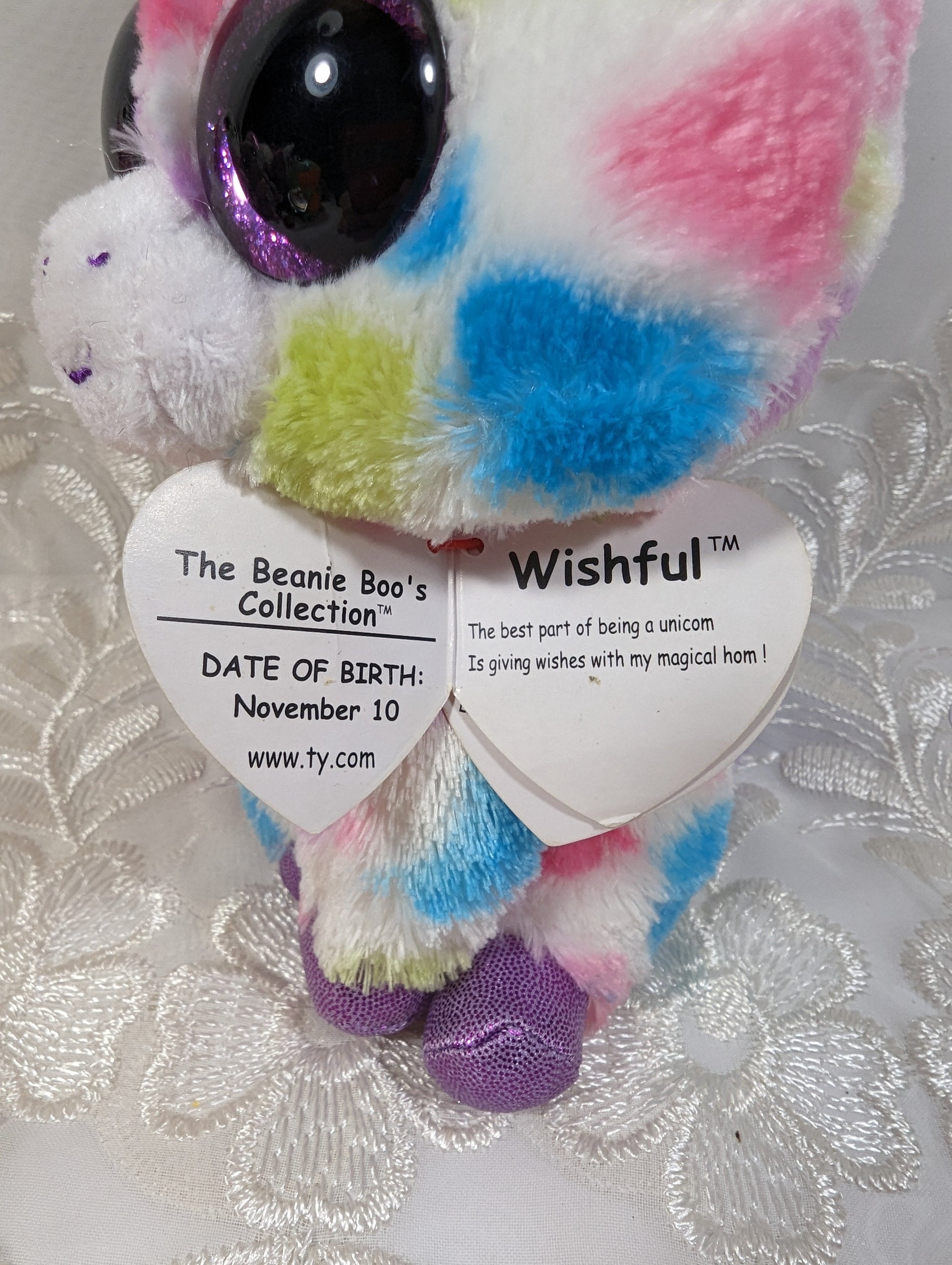 Ty Beanie Boo - Wishful The Unicorn (6in) Non - mint Hang Tag - Vintage Beanies Canada