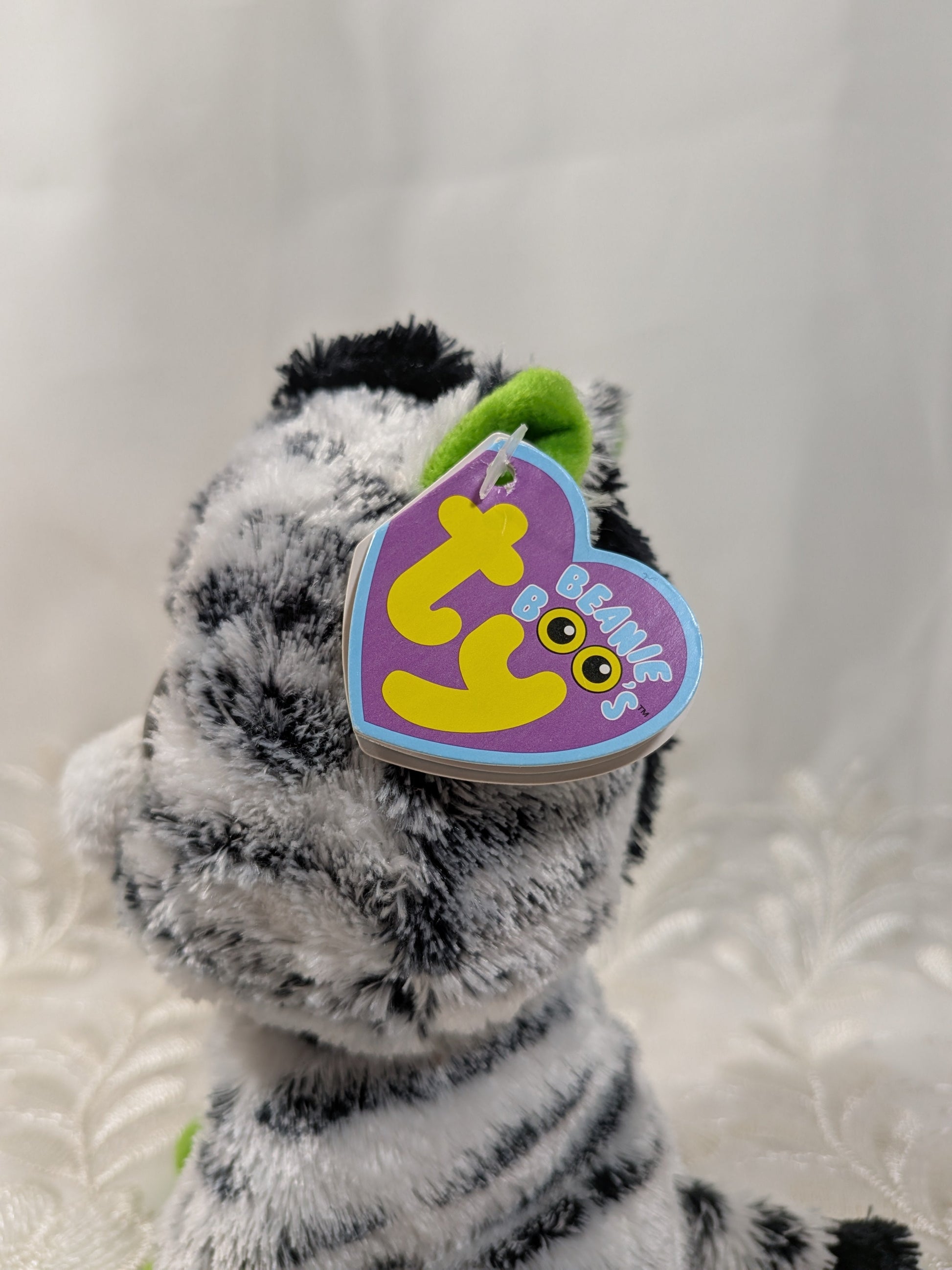 Ty Beanie Boo - Zig - zag The Zebra (6in) *Rare* First Generation Purple Tag - Vintage Beanies Canada