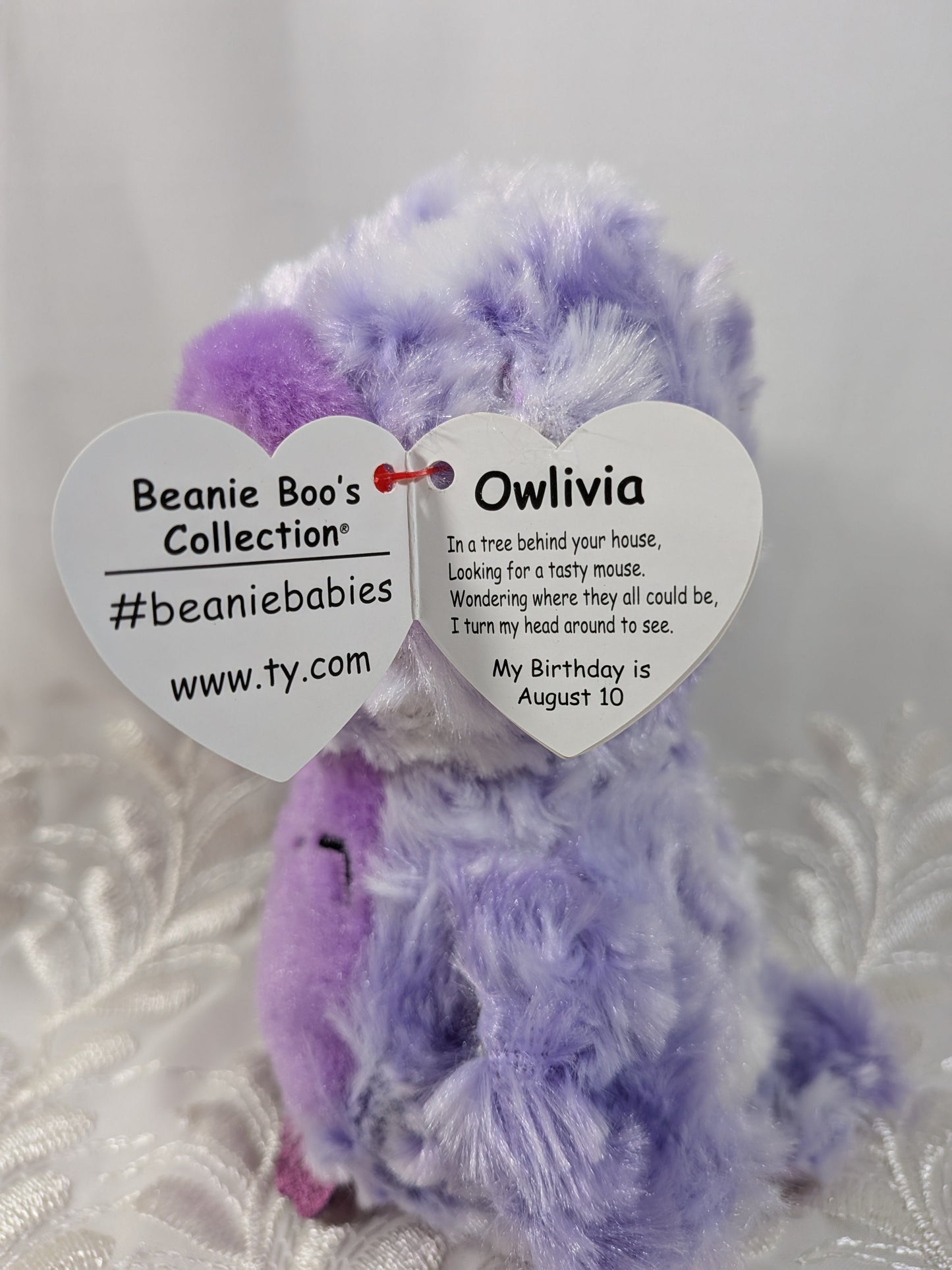 Ty Beanie Boos - Owlivia The Purple Owl (6in) - Vintage Beanies Canada