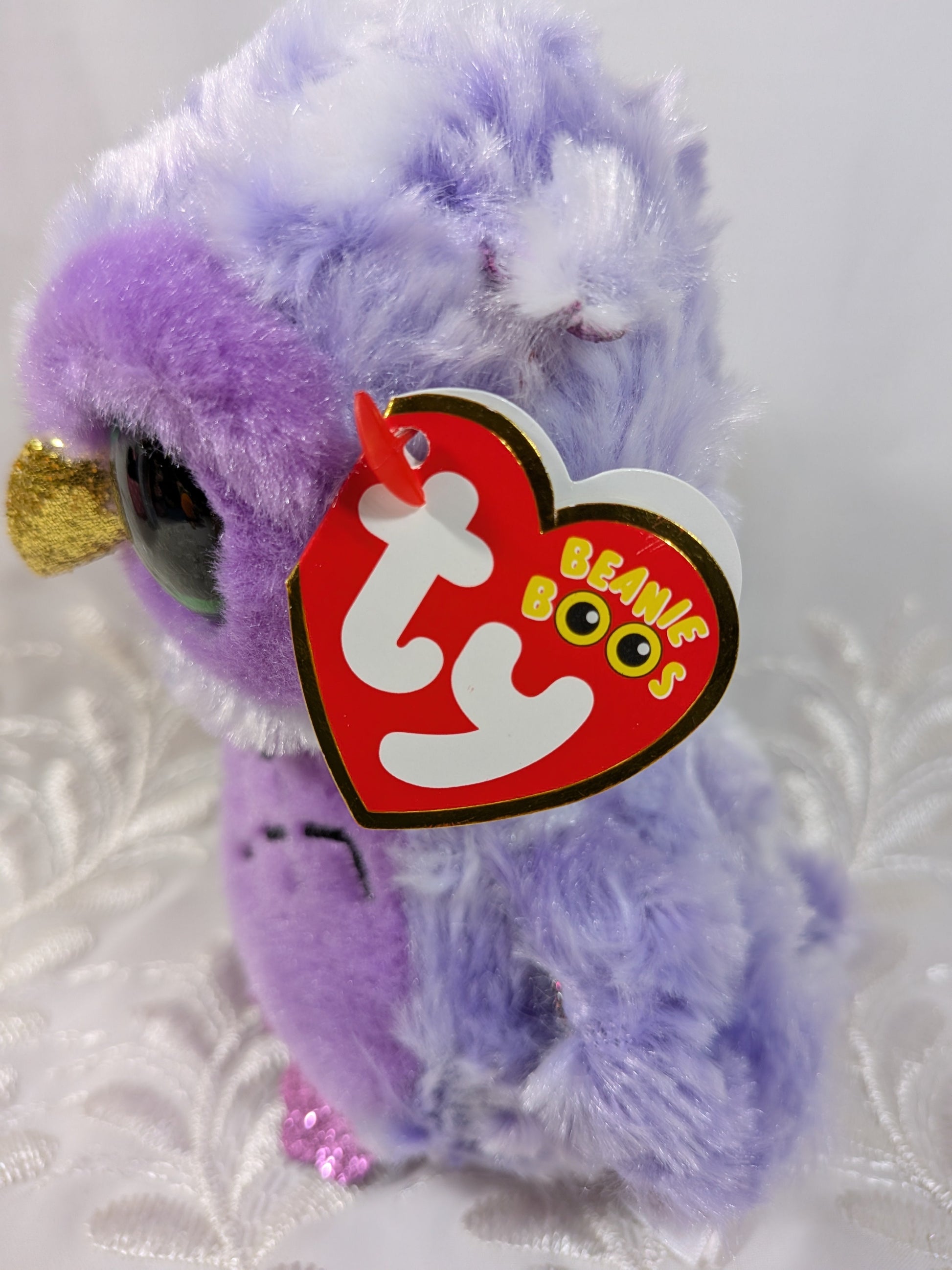 Ty Beanie Boos - Owlivia The Purple Owl (6in) - Vintage Beanies Canada