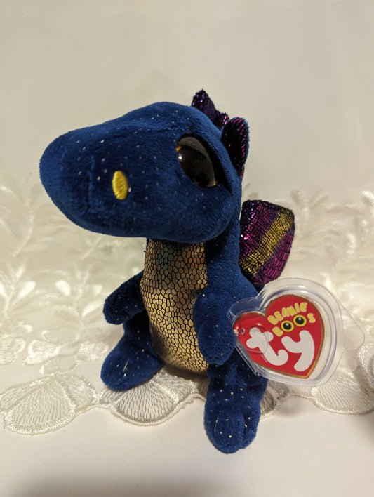 Ty Beanie Boos - Saffire The Blue Dragon (6in) Near Mint - Vintage Beanies Canada