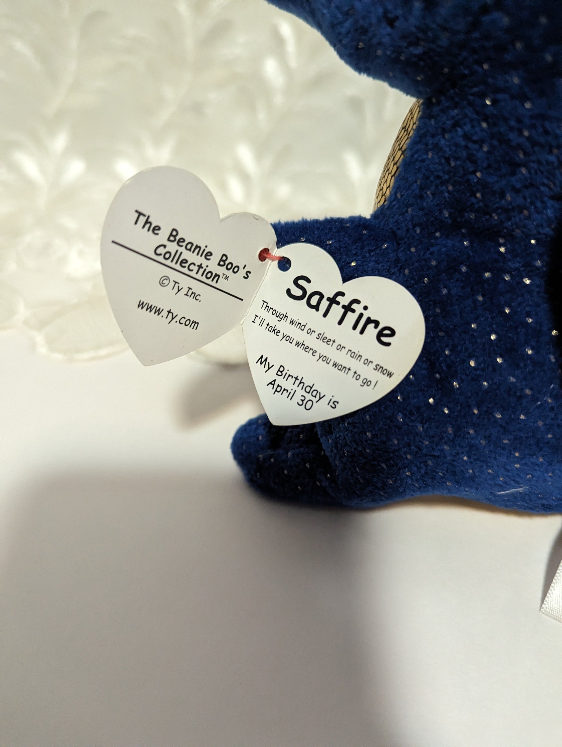 Ty Beanie Boos - Saffire The Blue Dragon (6in) Near Mint - Vintage Beanies Canada