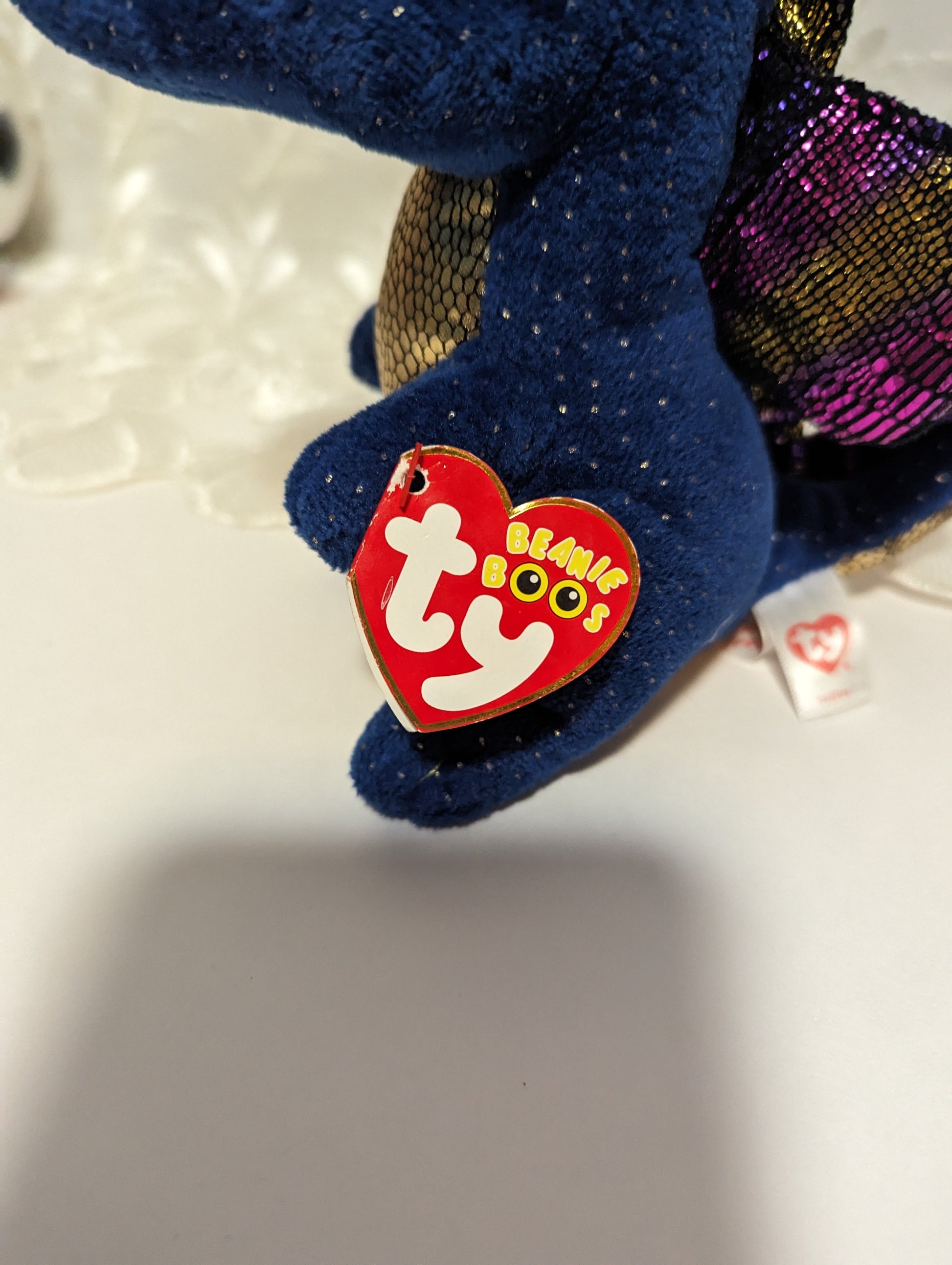 Ty Beanie Boos - Saffire The Blue Dragon (6in) Near Mint - Vintage Beanies Canada