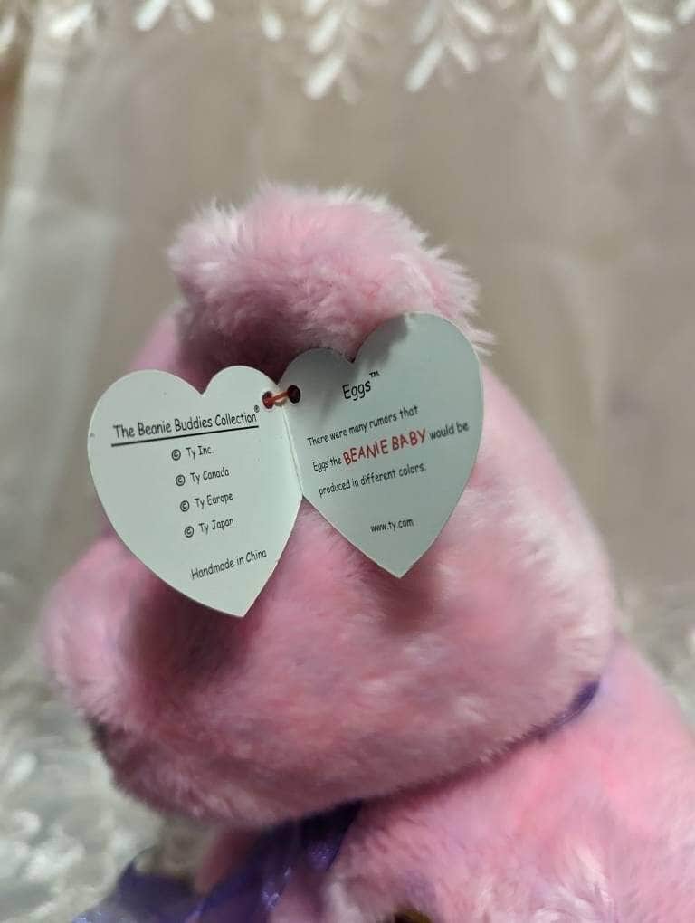 Ty Beanie Buddy - Eggs The Pink Easter Bear (14in) - Vintage Beanies Canada
