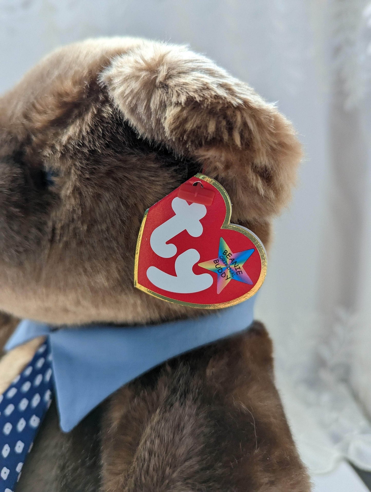 Ty Beanie Buddy - Hero The Bear (10in) Wrinkled fabric - Vintage Beanies Canada