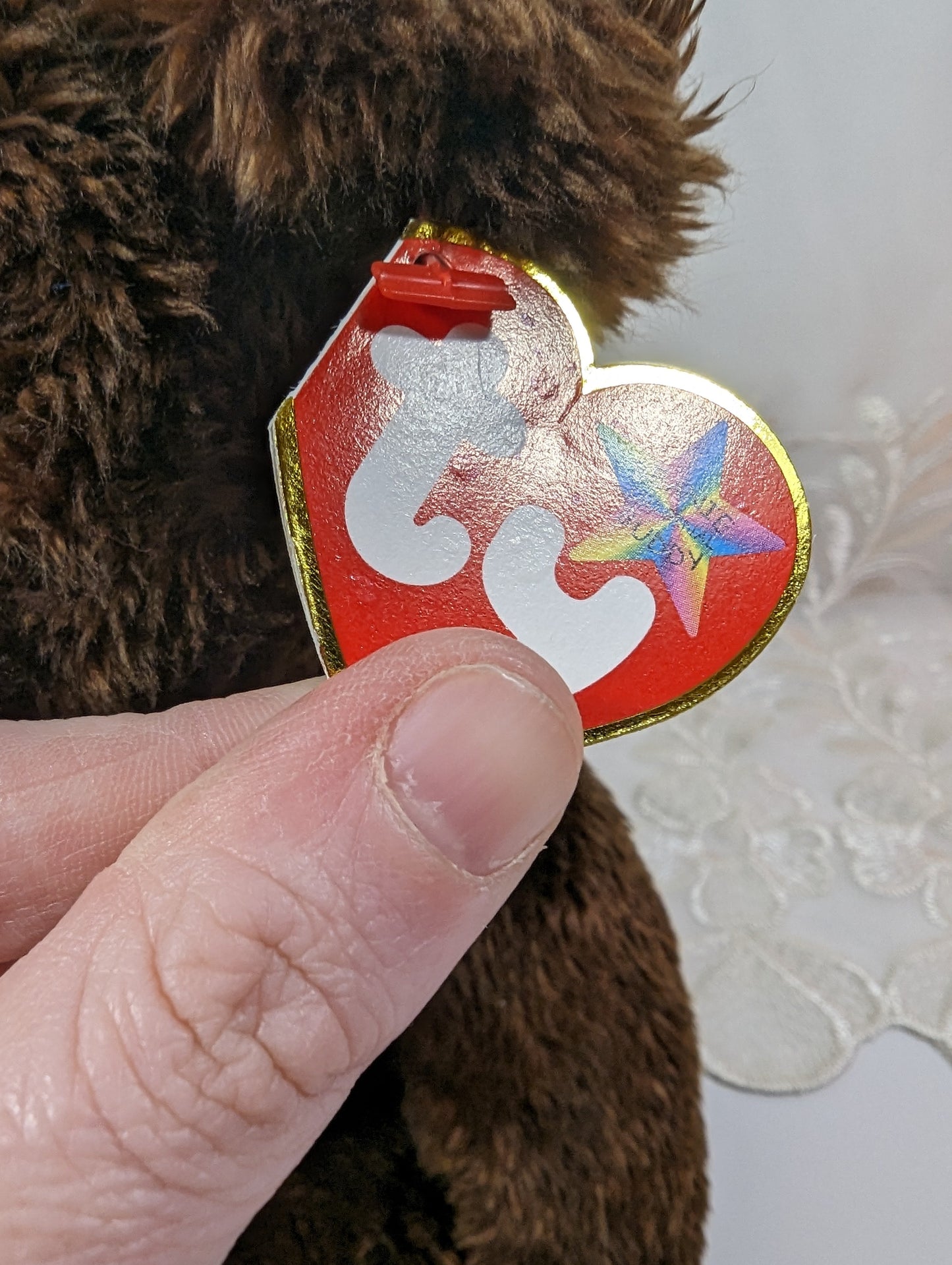 Ty Beanie Buddy - M.C. Beanie the Brown Mastercard Bear (14in) Near Mint Tag - Vintage Beanies Canada