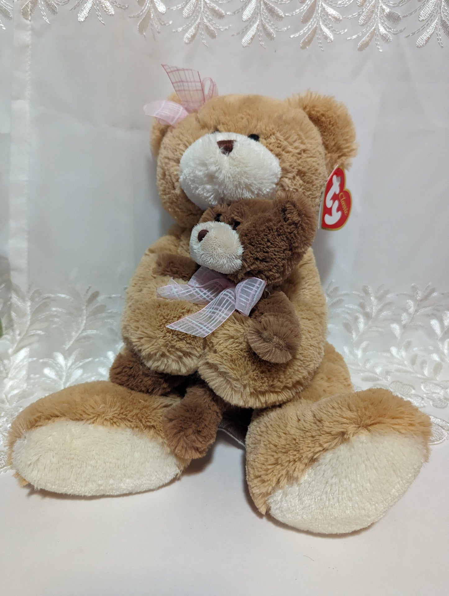 Ty Classic Collection - Cradles The Bear With Baby (15in) - Vintage Beanies Canada