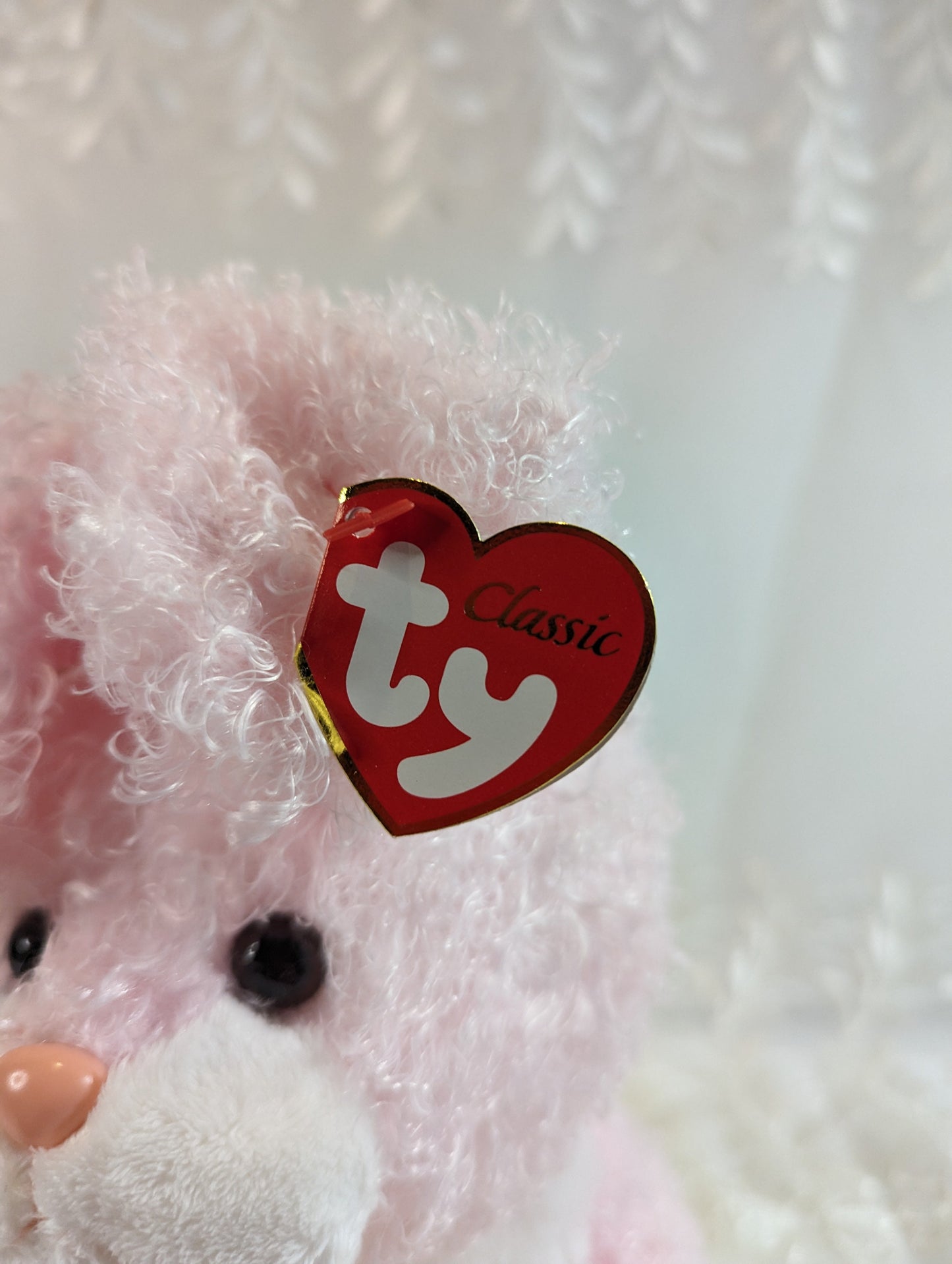 Ty Classic Collection - Eggsworth The Pink Easter Bunny (9in) - Vintage Beanies Canada