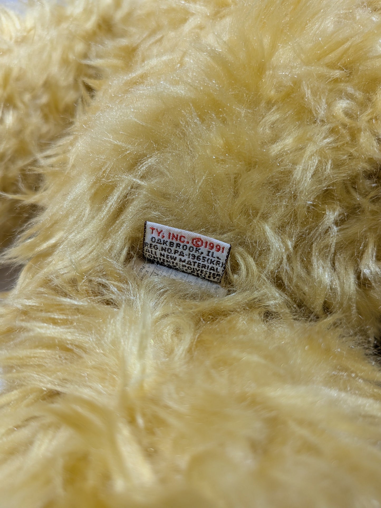 Ty Classic Collection - Vintage Fuzzy Brown Teddy Bear from 1991 (18in) No Tag - Vintage Beanies Canada