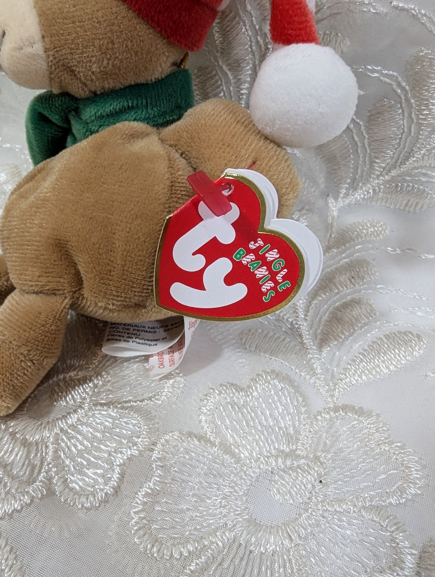 Ty Jingle Beanie - Flakes The Bear (5in) Christmas Tree Ornament - Vintage Beanies Canada