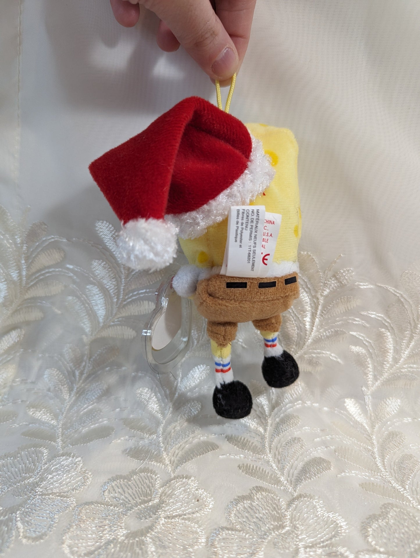 Ty Jingle Beanie - SpongeBob Jolly Elf (5in) Christmas Ornament - Vintage Beanies Canada