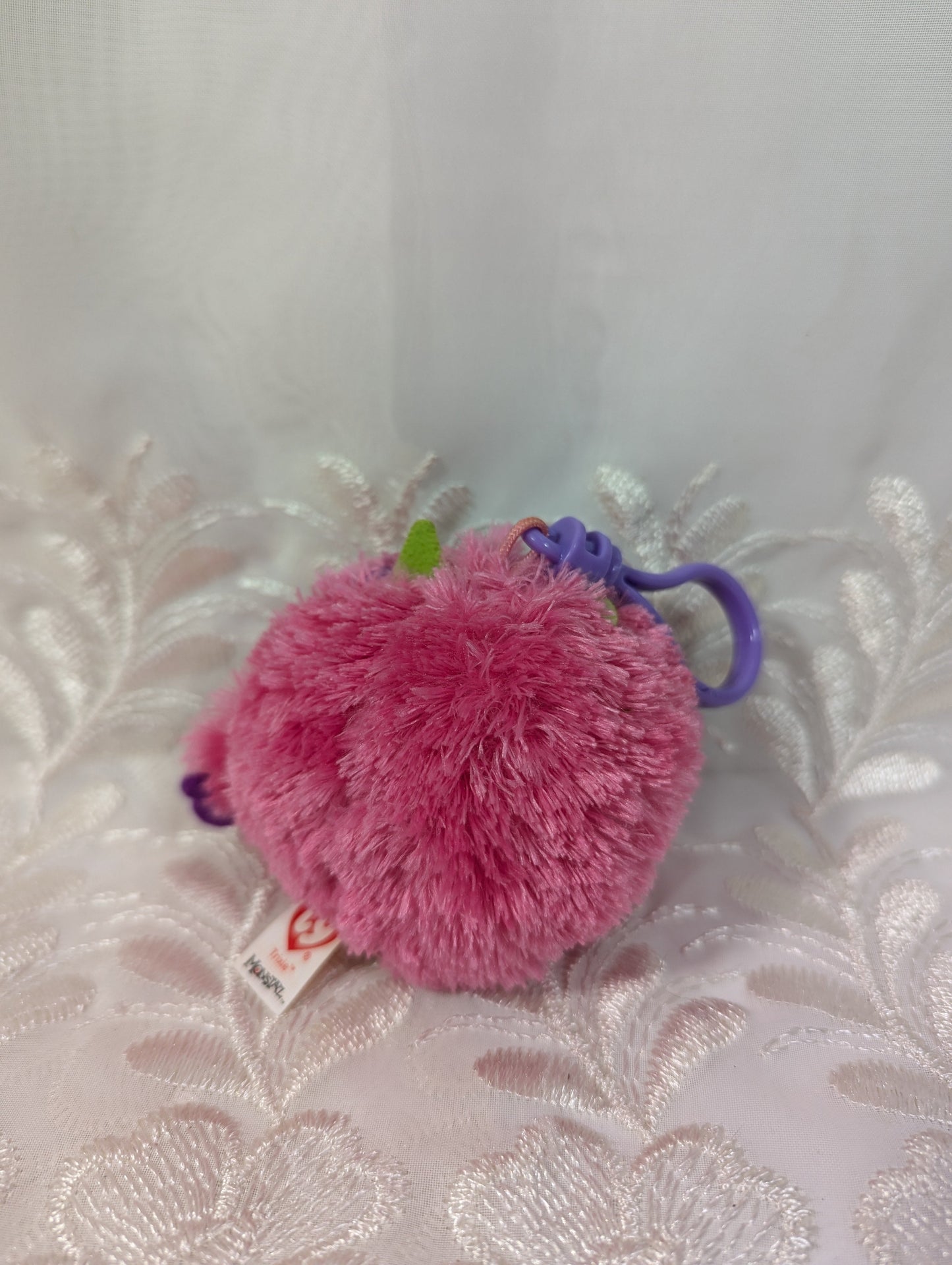 Ty Monstaz Clip - Trixie the pink monster (3in) Plastic Clip - No Tag - Vintage Beanies Canada