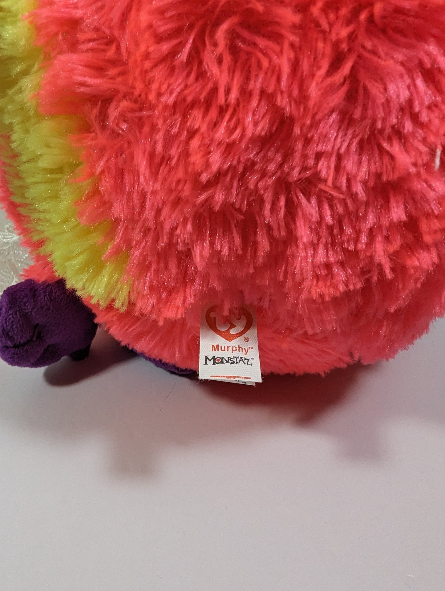 Ty Monstaz - Murphy The Orange Ball Monster (8in) No Tag, No Sound - Vintage Beanies Canada