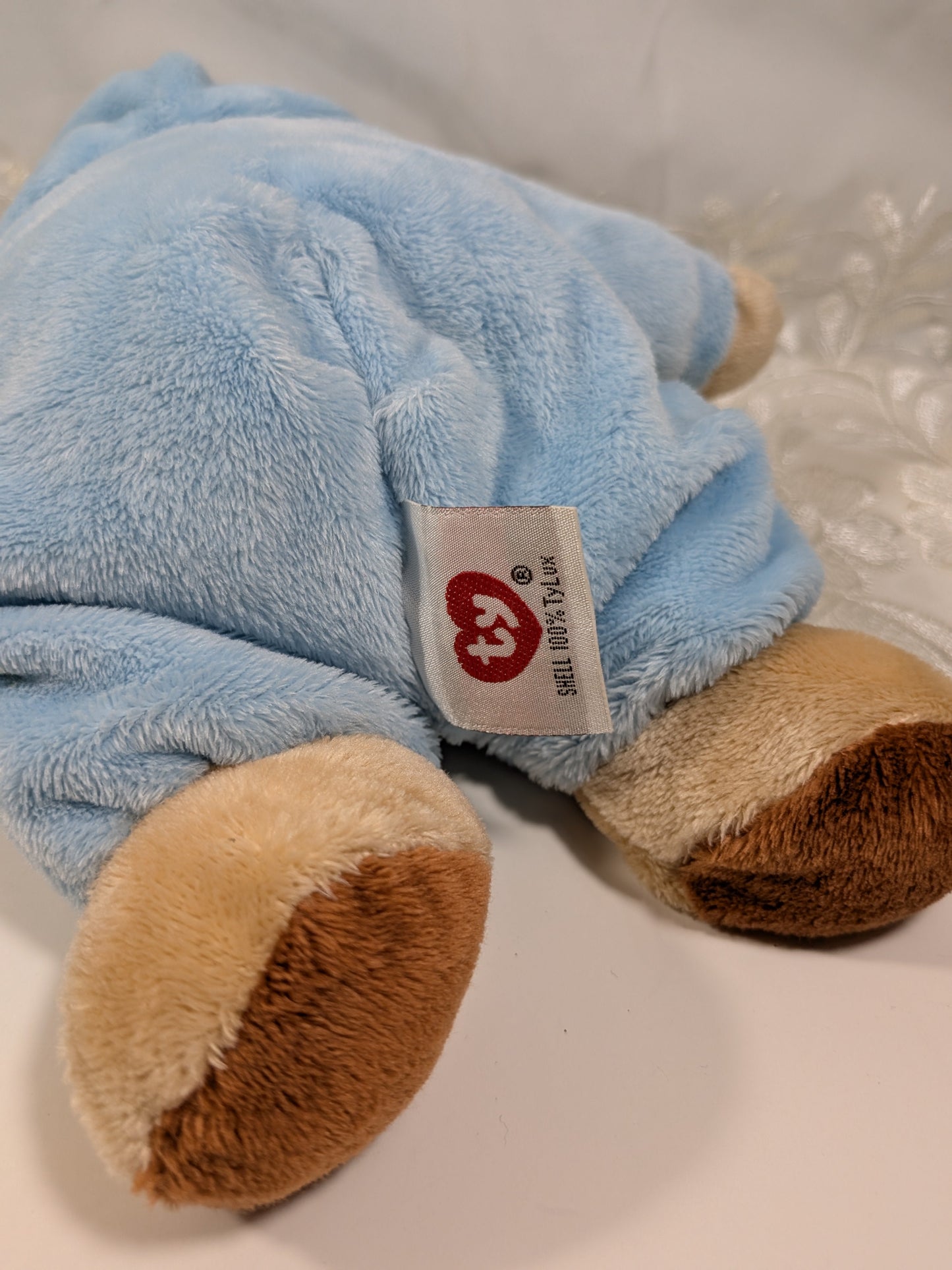 TY Pluffies Collection - Baby Bear blue with Non - Removable Pyjamas (10 inch) No Tag - Vintage Beanies Canada
