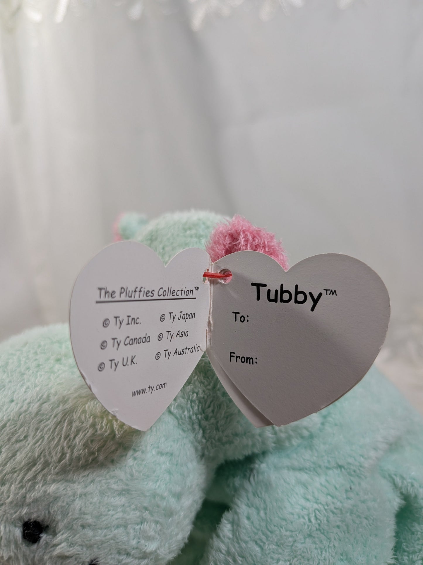 Ty Pluffies Collection - Tubby The Hippo (9in) *Rare* Near Mint - See Photos - Vintage Beanies Canada