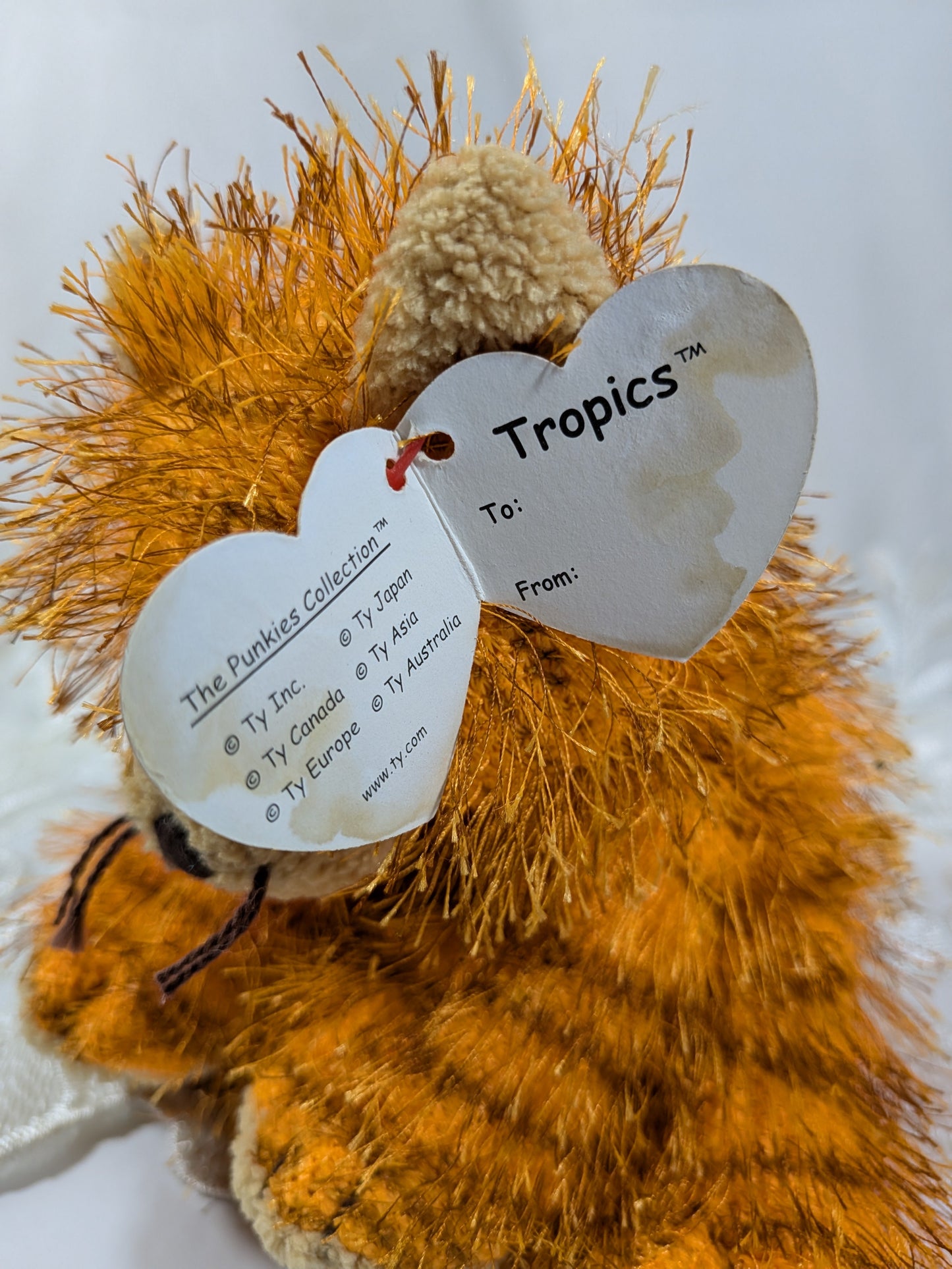 Ty Punkies - Tropics The Orange Cat (9in) Non - mint Tag - Vintage Beanies Canada