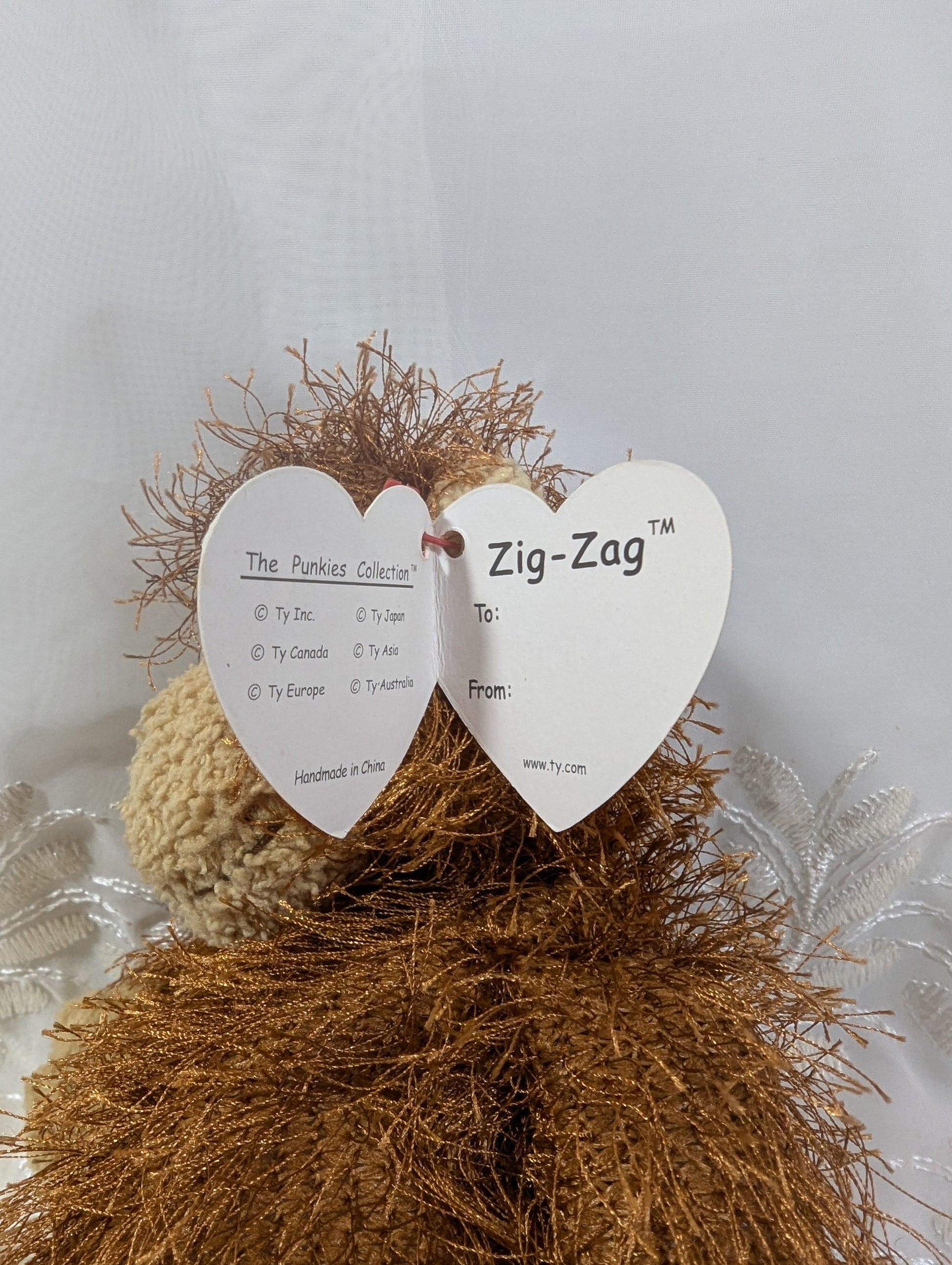 Ty Punky Collection - Zig Zag The Monkey (7in) Near Mint Tag - Vintage Beanies Canada