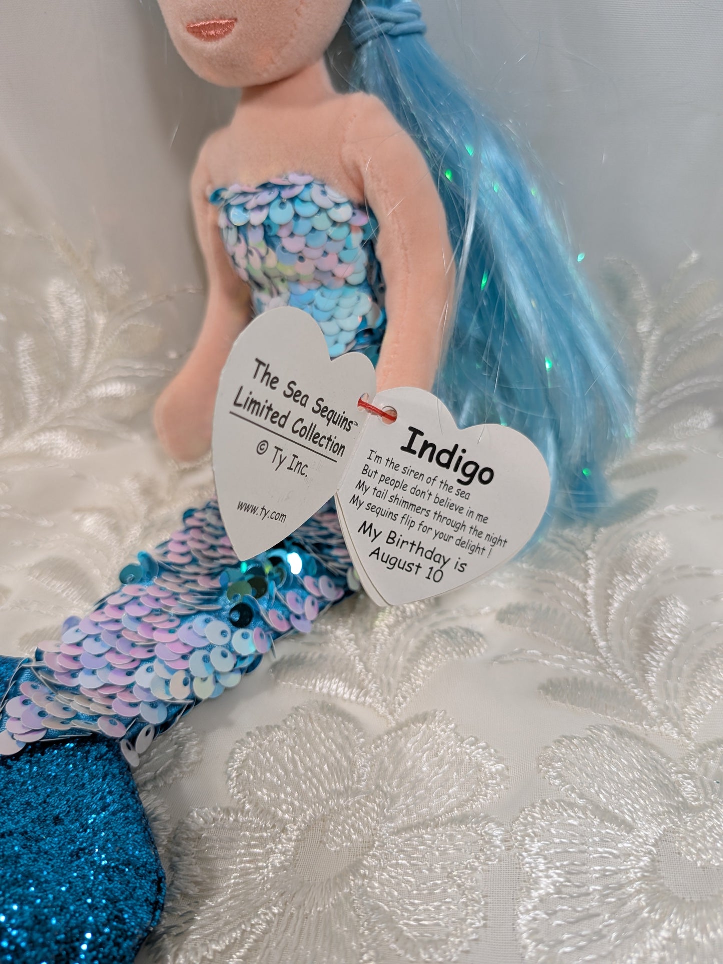 Ty Sea Sequins - Indigo The Mermaid (10 in Long) - Vintage Beanies Canada