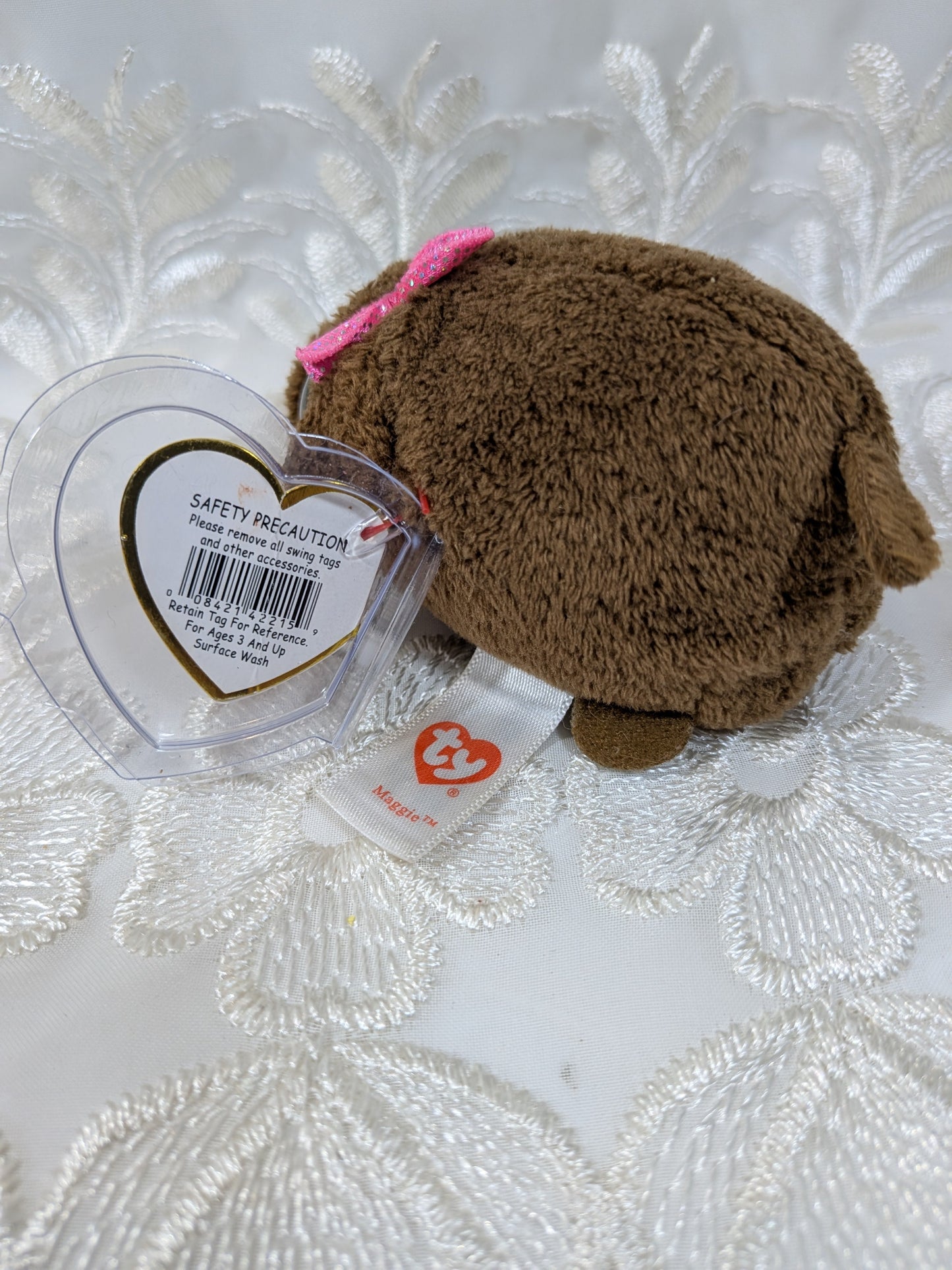 Ty Teeny Tys - Maggie the Brown Dog (4in) Crease Tag - Vintage Beanies Canada