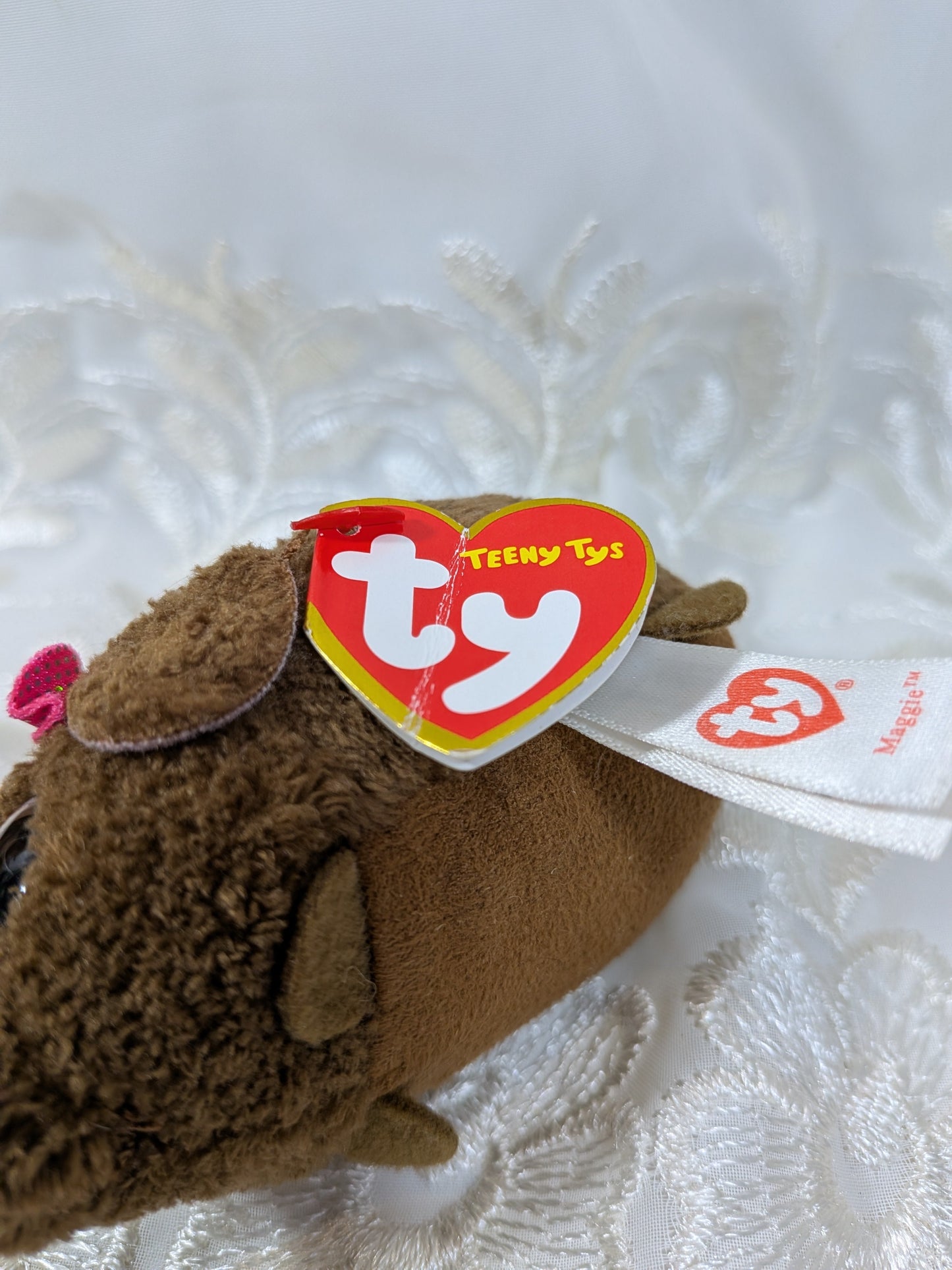 Ty Teeny Tys - Maggie the Brown Dog (4in) Crease Tag - Vintage Beanies Canada