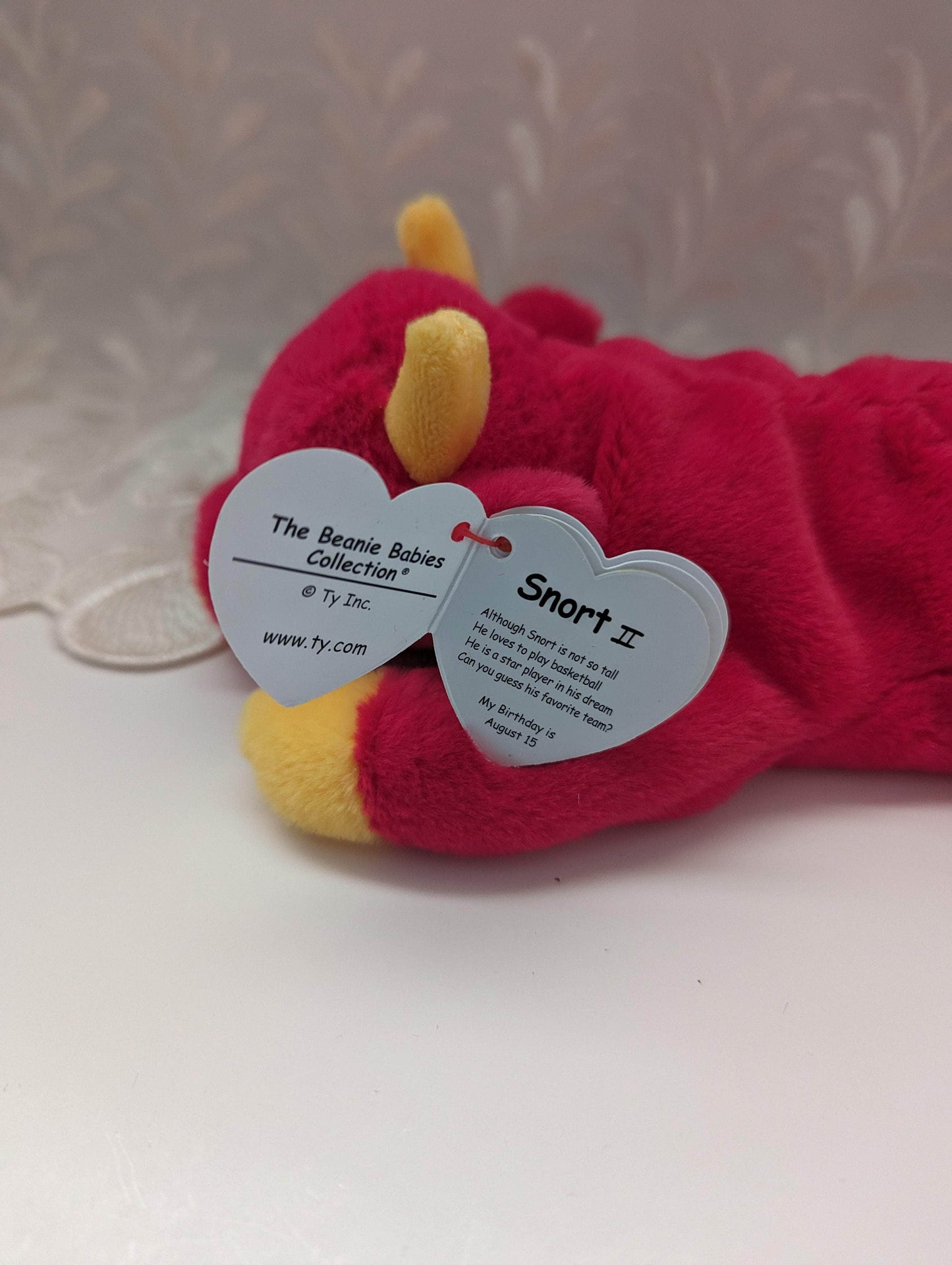 Ty Beanie Baby - Snort II the Red Bull (8in) - Vintage Beanies Canada