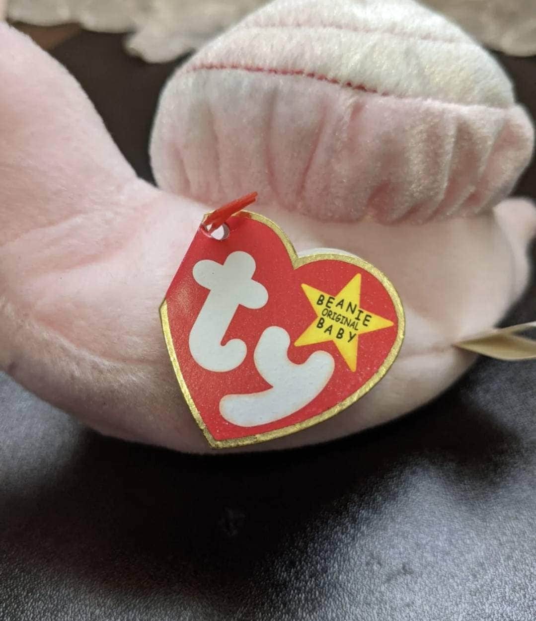 Ty Beanie Baby - Swirly The Pink Snail (6in) - Vintage Beanies Canada