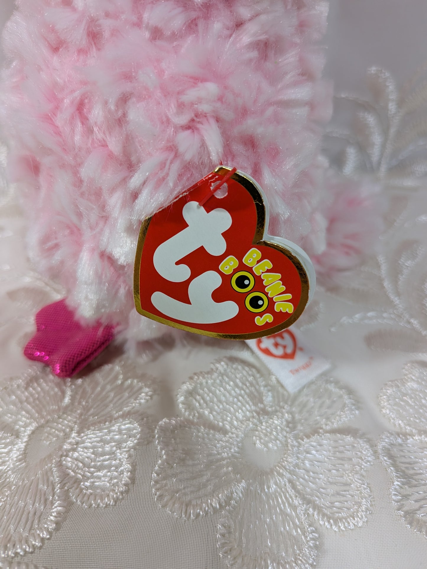 Ty Beanie Boo - Twiggy The Pink Owl (6in)