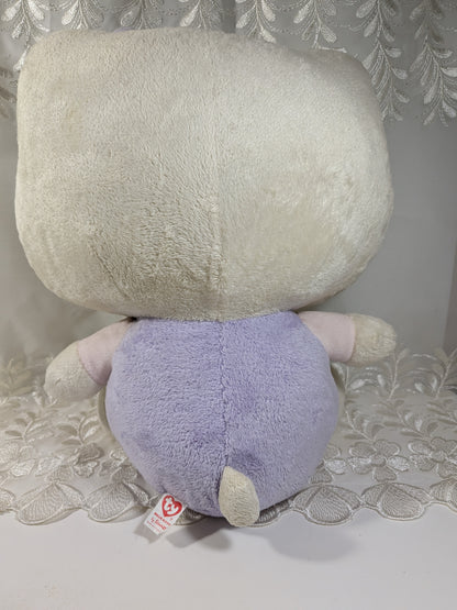 Ty Beanie buddy - Hello Kitty In Purple Overalls (14 In) No Hang Tag
