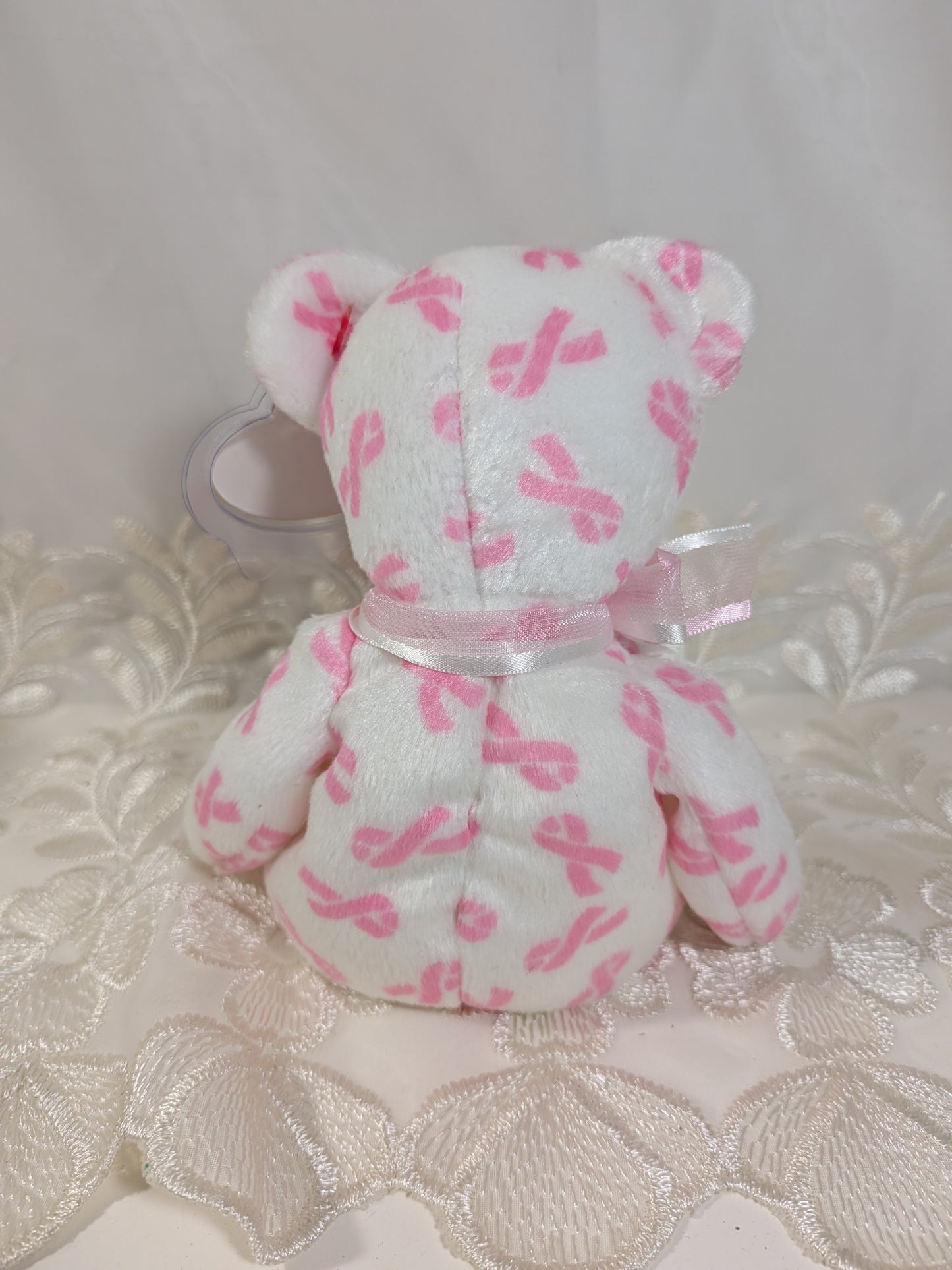 Ty Beanie Baby - Giving the Cancer Awareness Bear (8.5in)