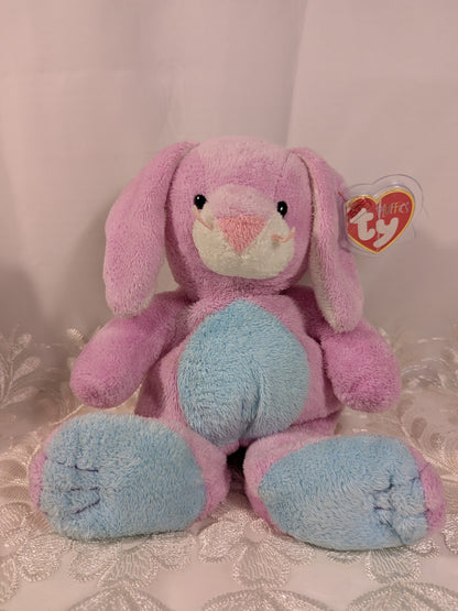 Ty Pluffies Collection - Twitchy The Purple And Blue Bunny Rabbit (10in) Non-mint Tag