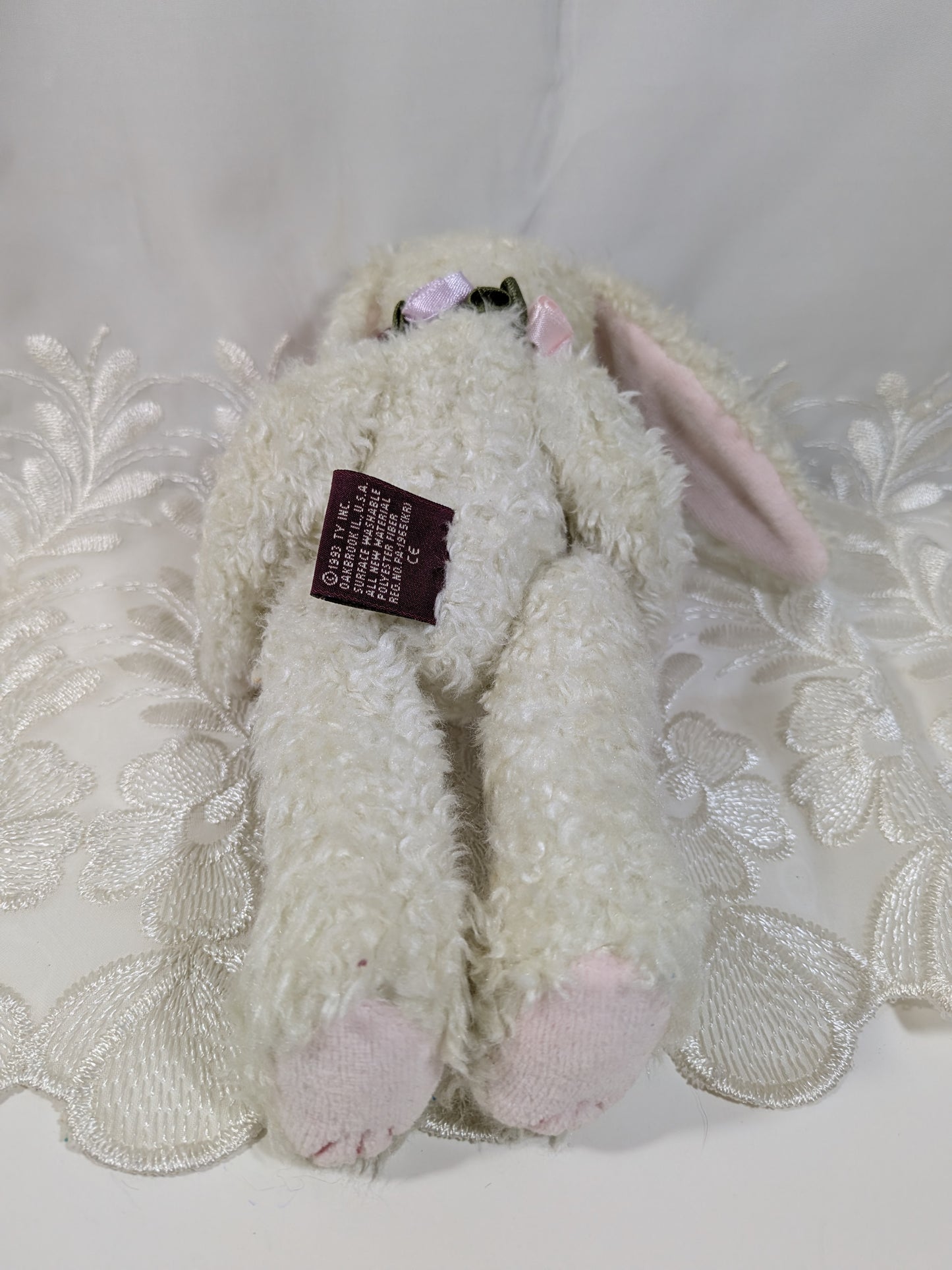 Ty Attic Treasure Collection - Rosalyne The Bunny (8in) Non-mint Hang Tag