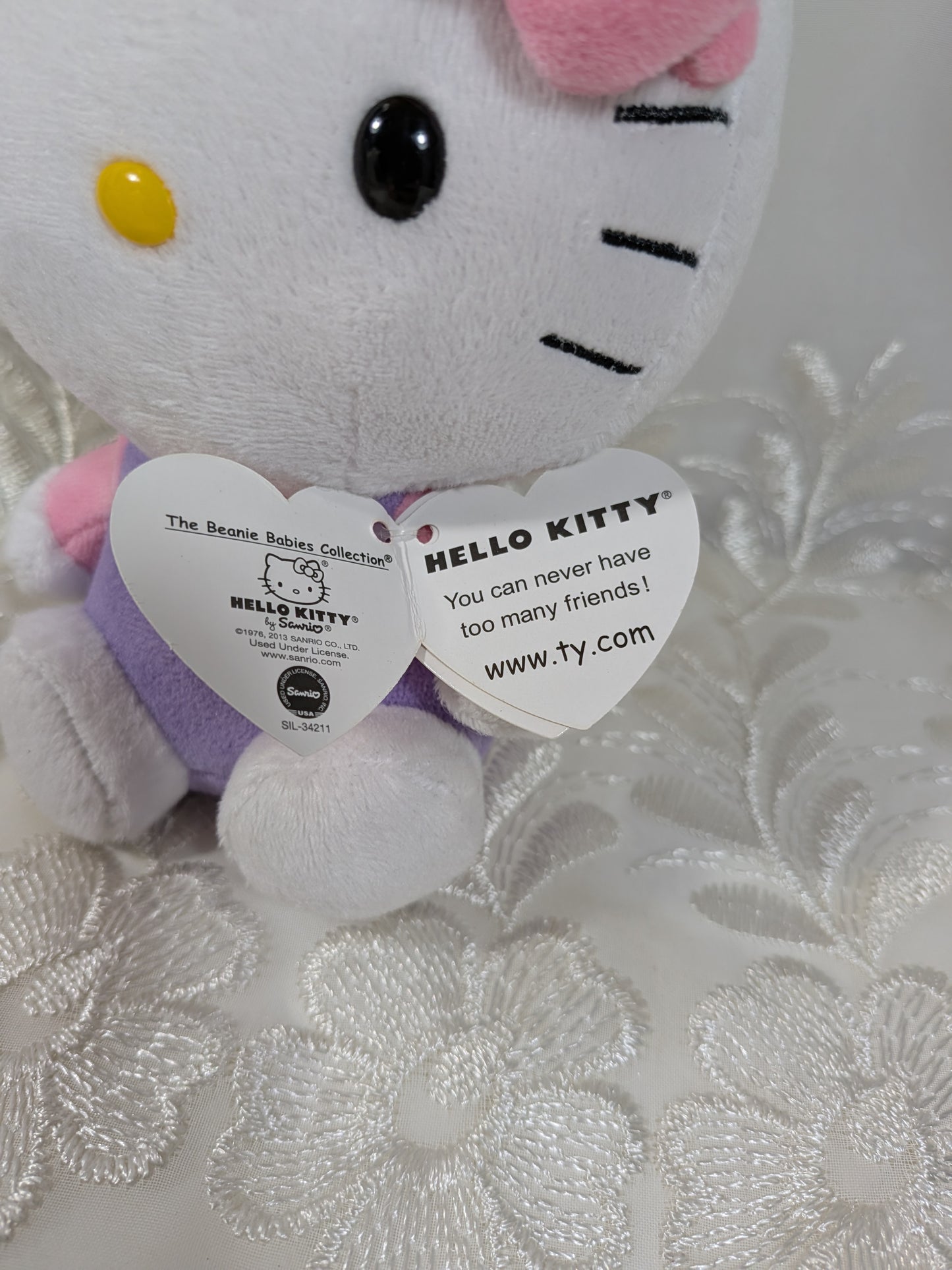 Ty Beanie Baby - Hello Kitty With Purple Easter Bunny Ears (6In)