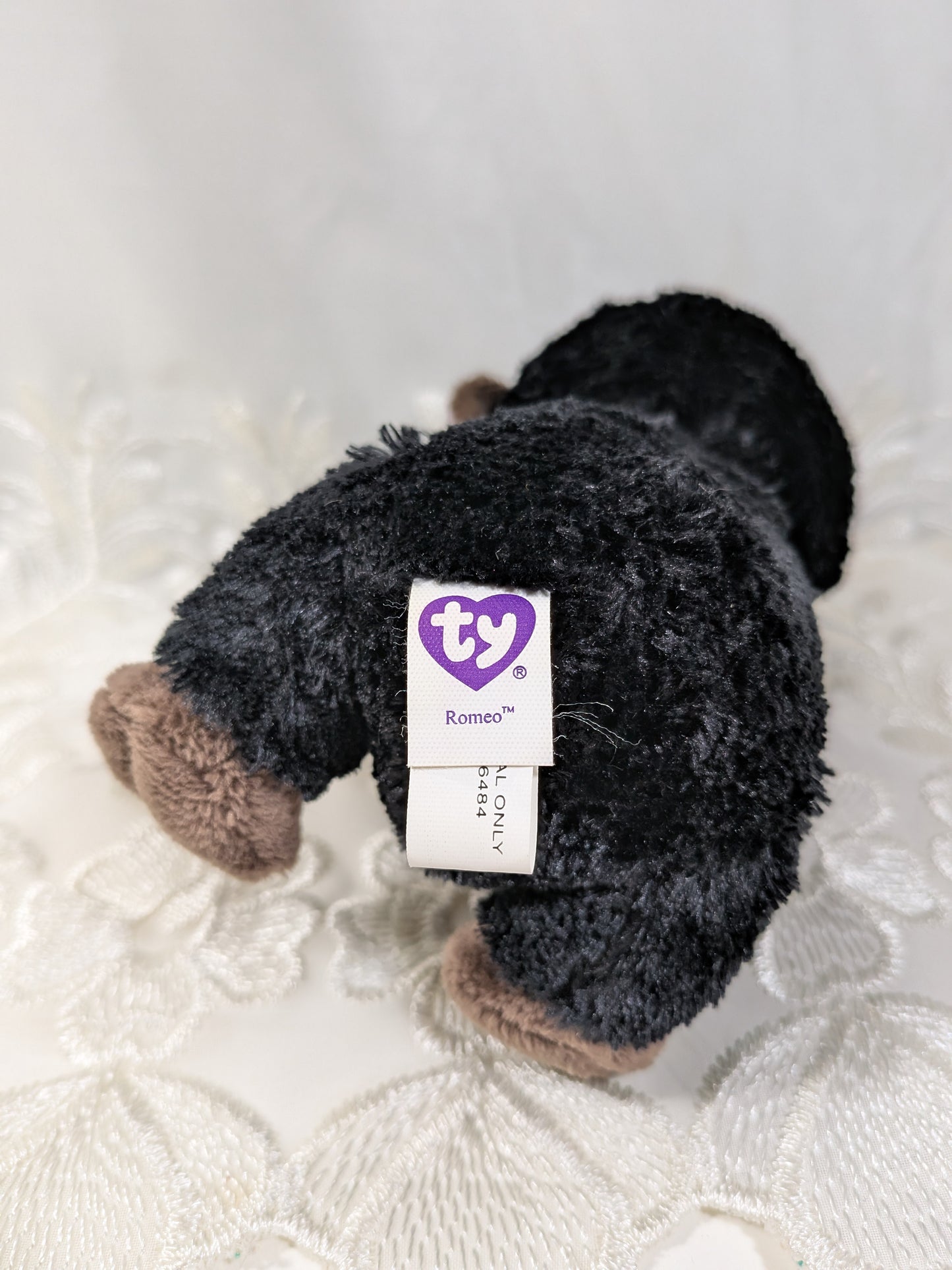 Ty Beanie Boo -  Romeo the gorilla (6in) *Rare* First Gen, Purple Tag