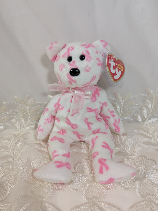 Ty Beanie Baby - Giving the Cancer Awareness Bear (8.5in)