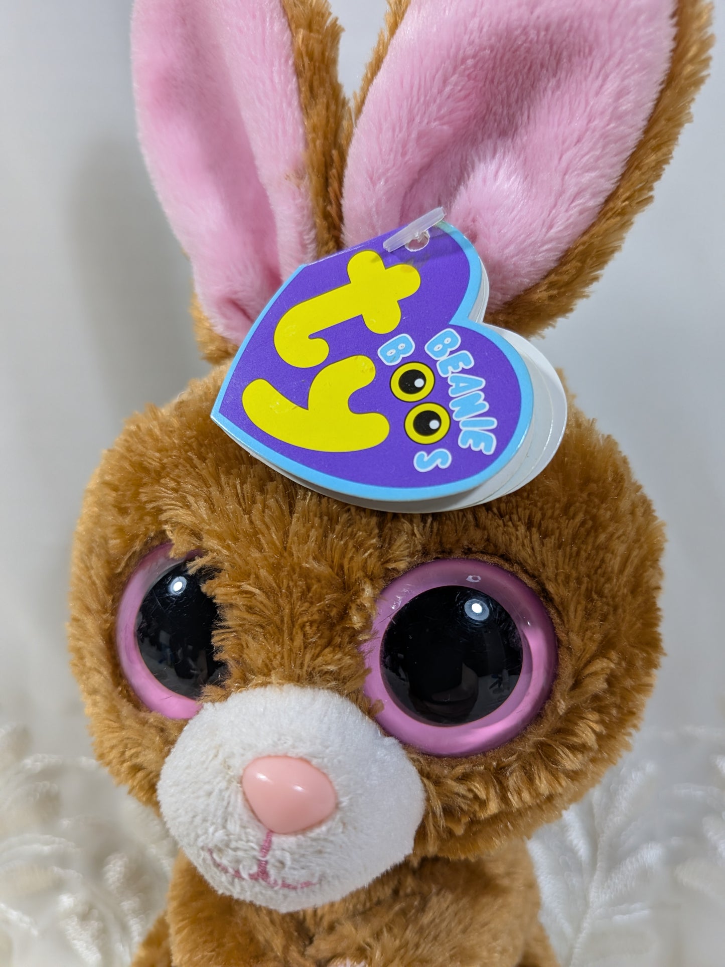 Ty Beanie Boo - Hopson The Bunny (6in) *Rare* First Gen, Purple Tag