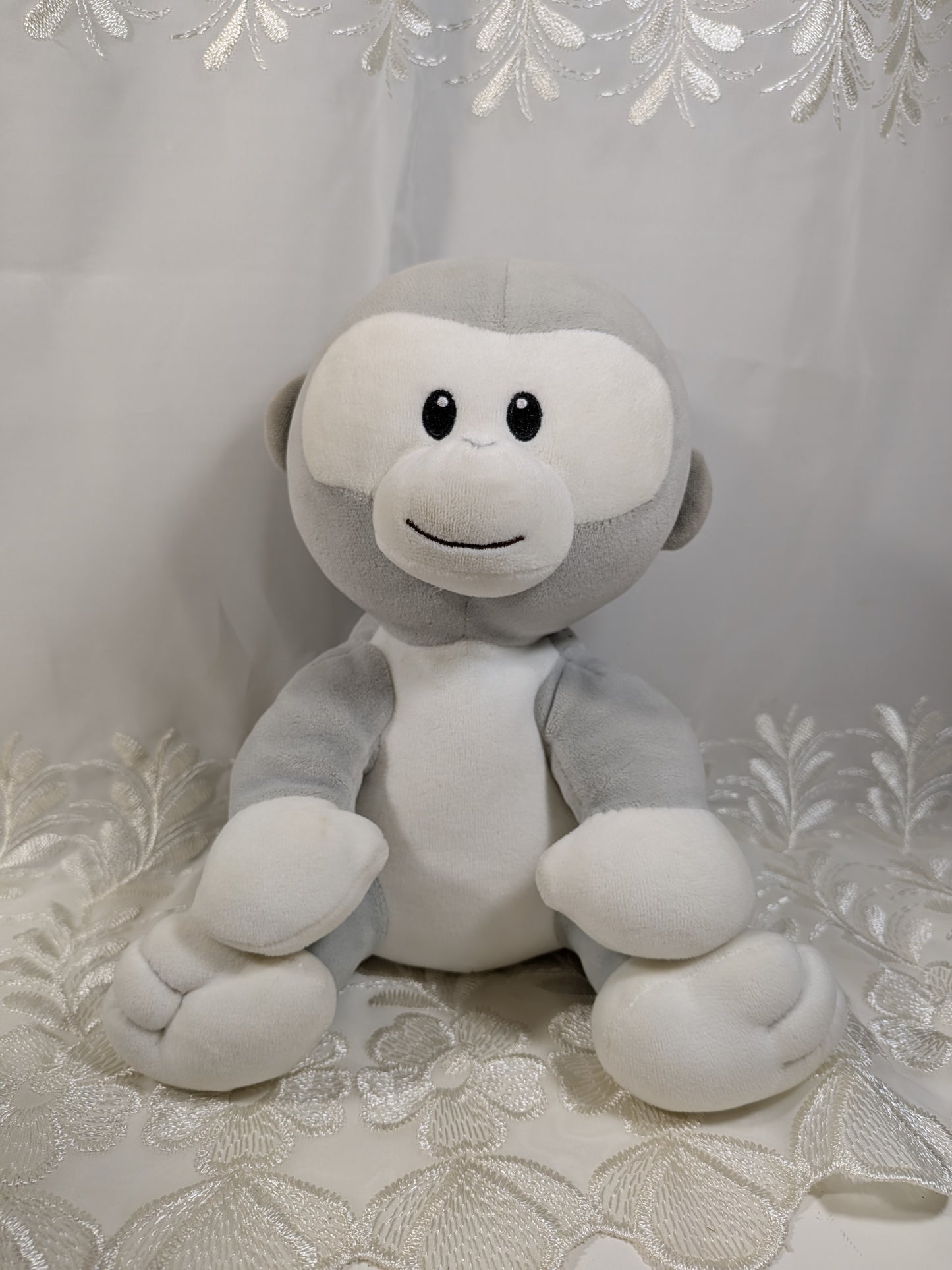 Ty Baby Collection - Pookie The Gray And White Monkey (9in) No Tag