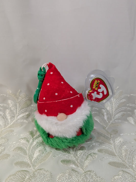 Ty Beanie Boos Clip - Topsy the Christmas Gnome (4in)