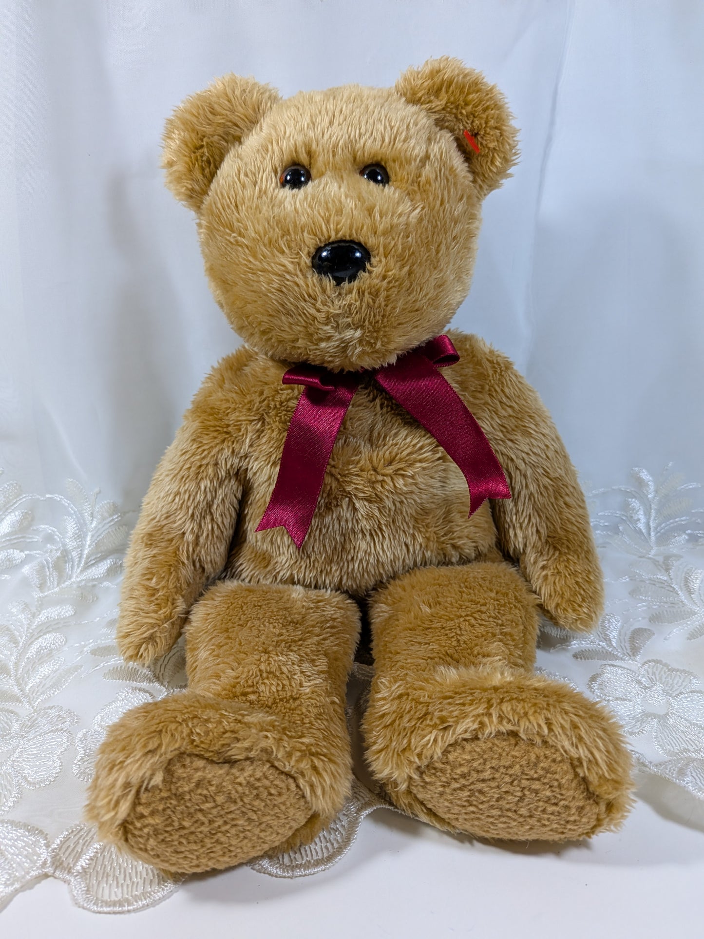 Ty Beanie Buddy - Curly the brown Bear (13in) No Tag