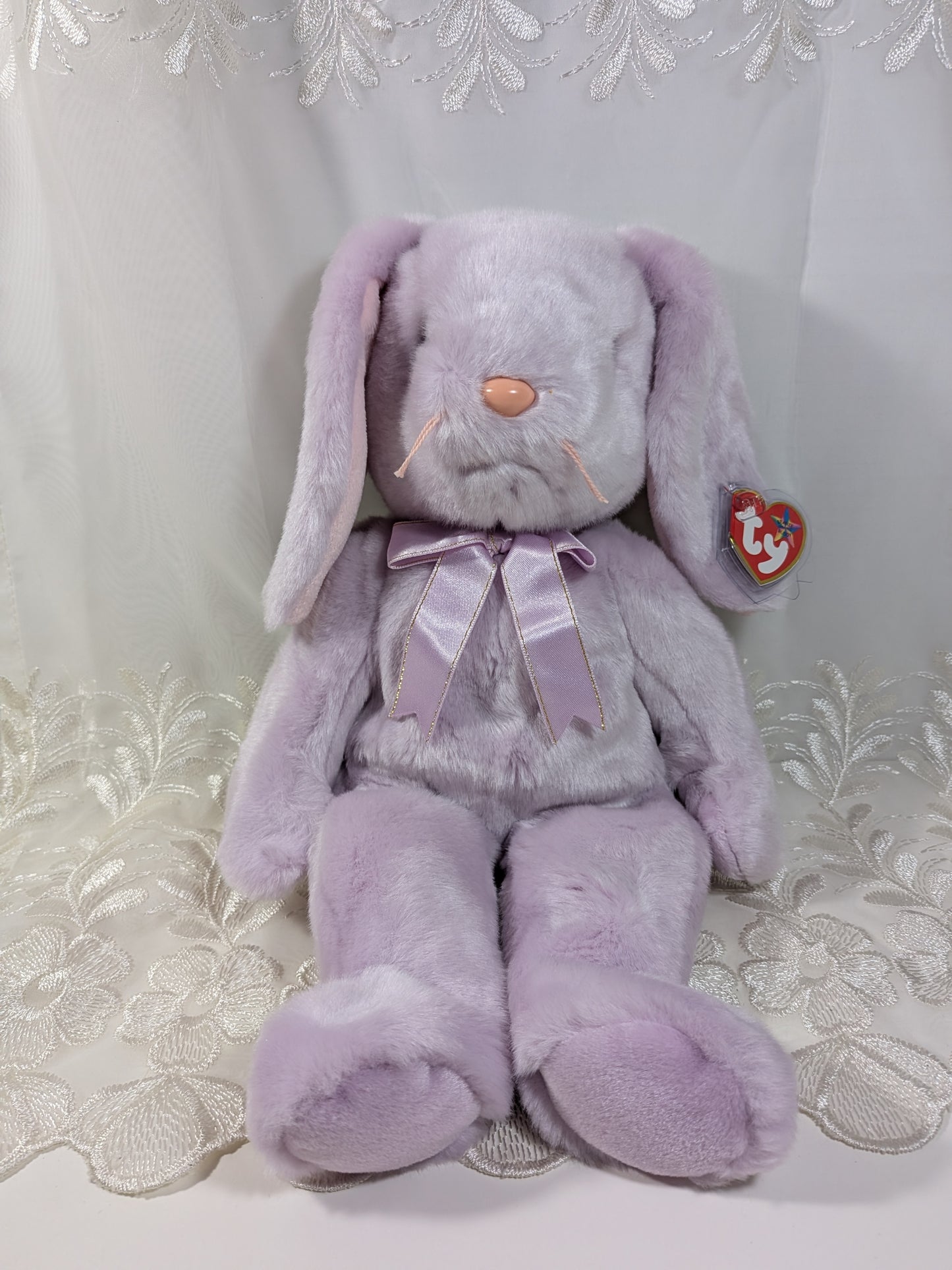 Ty Beanie Buddy - Floppity The Purple Bunny (13in)