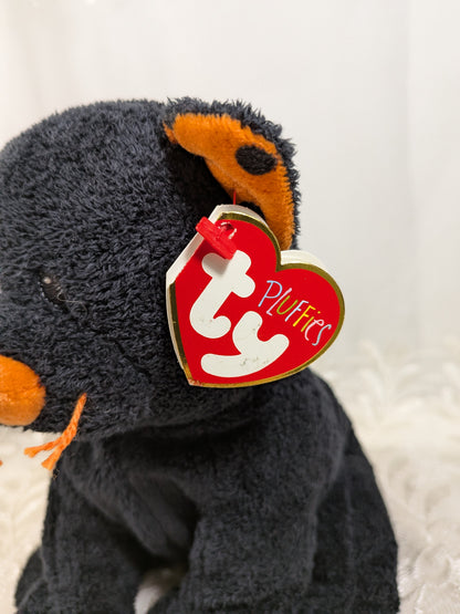 Ty Pluffies Collection - Trickery The Black Halloween Cat (10in) Near Mint Tag