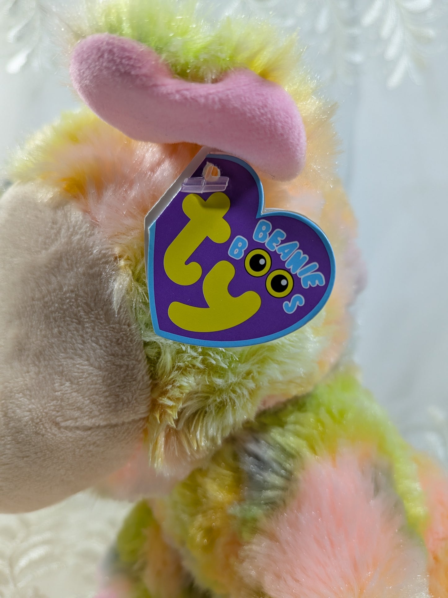 Ty Beanie Boo - Blossom The Lamb (9in) *Rare* First Gen, Purple Hang Tag
