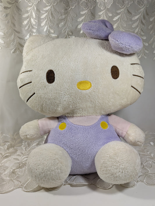 Ty Beanie buddy - Hello Kitty In Purple Overalls (14 In) No Hang Tag
